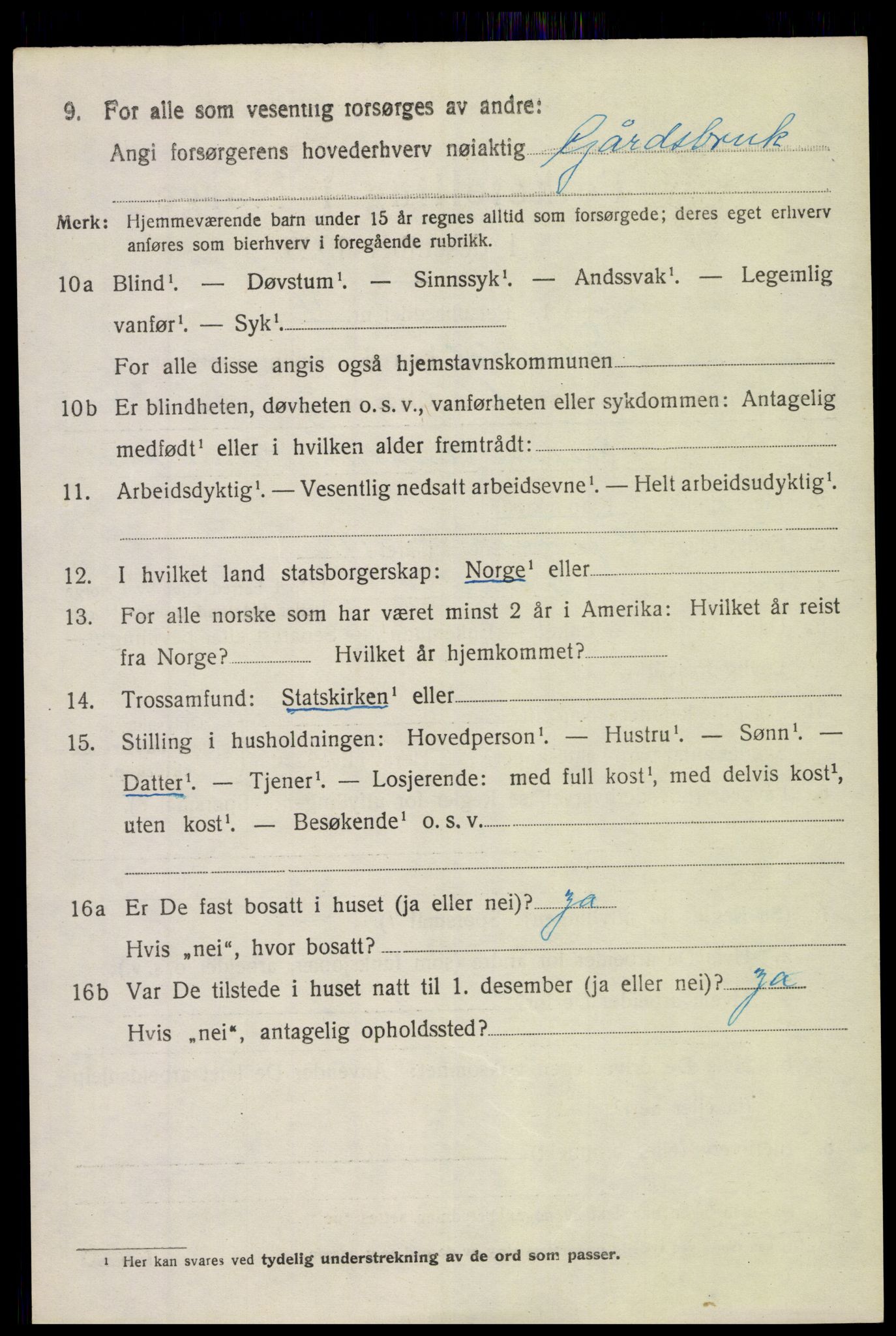 SAH, 1920 census for Etnedal, 1920, p. 797