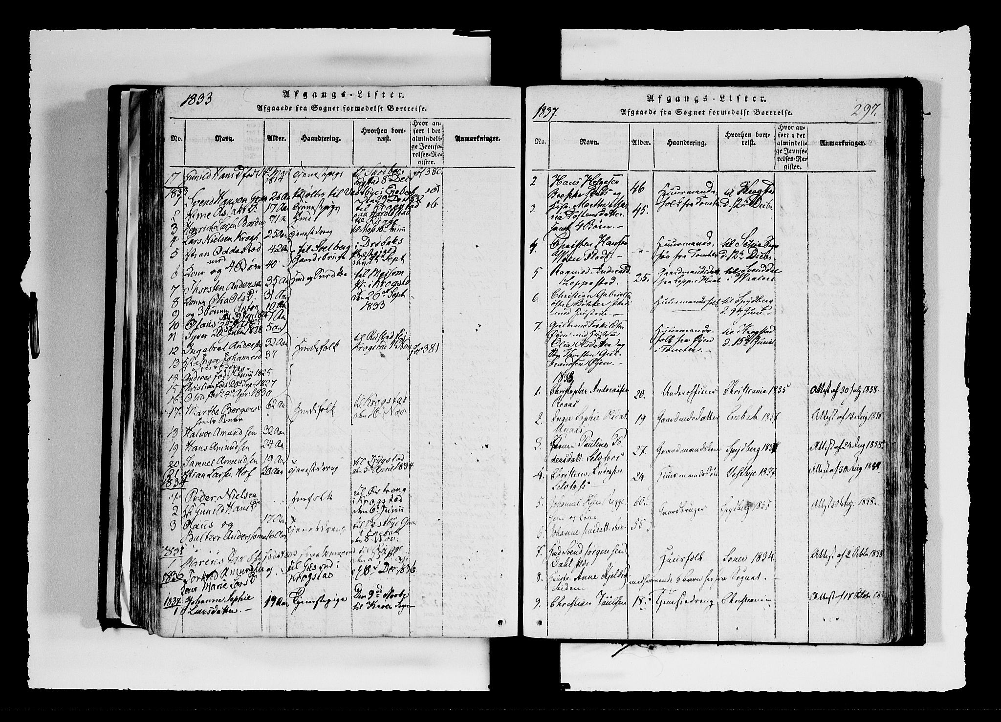 Hobøl prestekontor Kirkebøker, AV/SAO-A-2002/F/Fa/L0002: Parish register (official) no. I 2, 1814-1841, p. 297