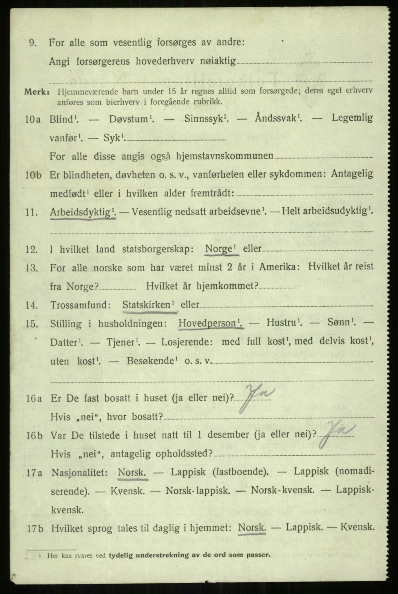 SATØ, 1920 census for Lenvik, 1920, p. 1953