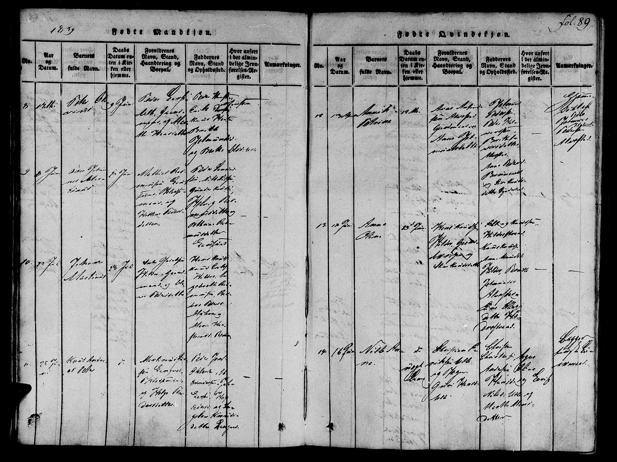 Ministerialprotokoller, klokkerbøker og fødselsregistre - Møre og Romsdal, AV/SAT-A-1454/536/L0495: Parish register (official) no. 536A04, 1818-1847, p. 89