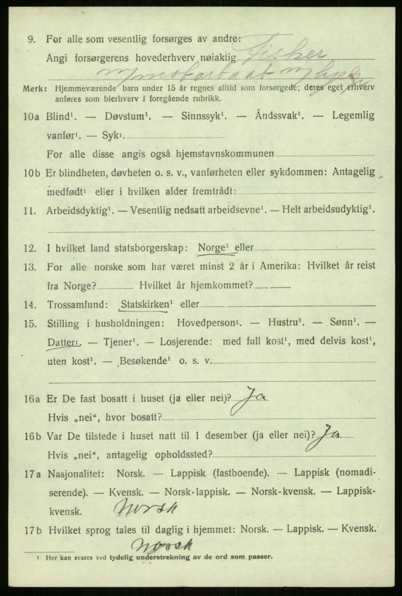 SATØ, 1920 census for Sørreisa, 1920, p. 1448