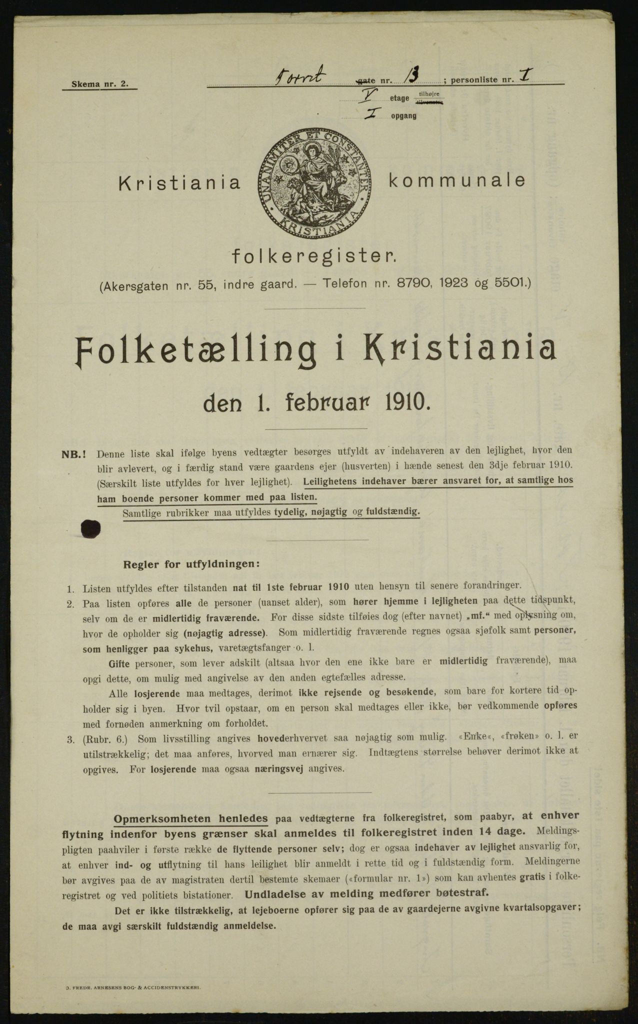 OBA, Municipal Census 1910 for Kristiania, 1910, p. 109370