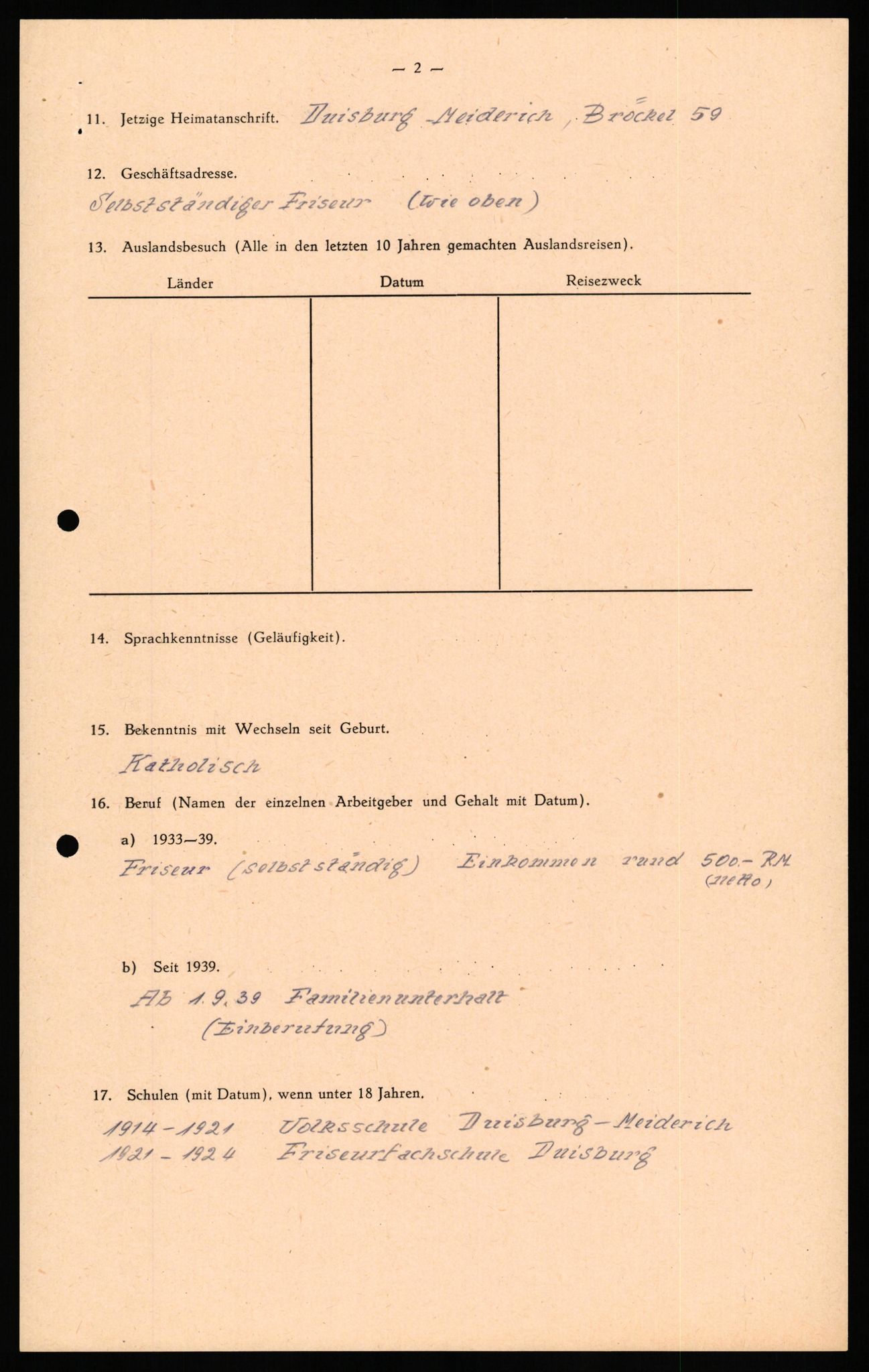 Forsvaret, Forsvarets overkommando II, AV/RA-RAFA-3915/D/Db/L0033: CI Questionaires. Tyske okkupasjonsstyrker i Norge. Tyskere., 1945-1946, p. 473