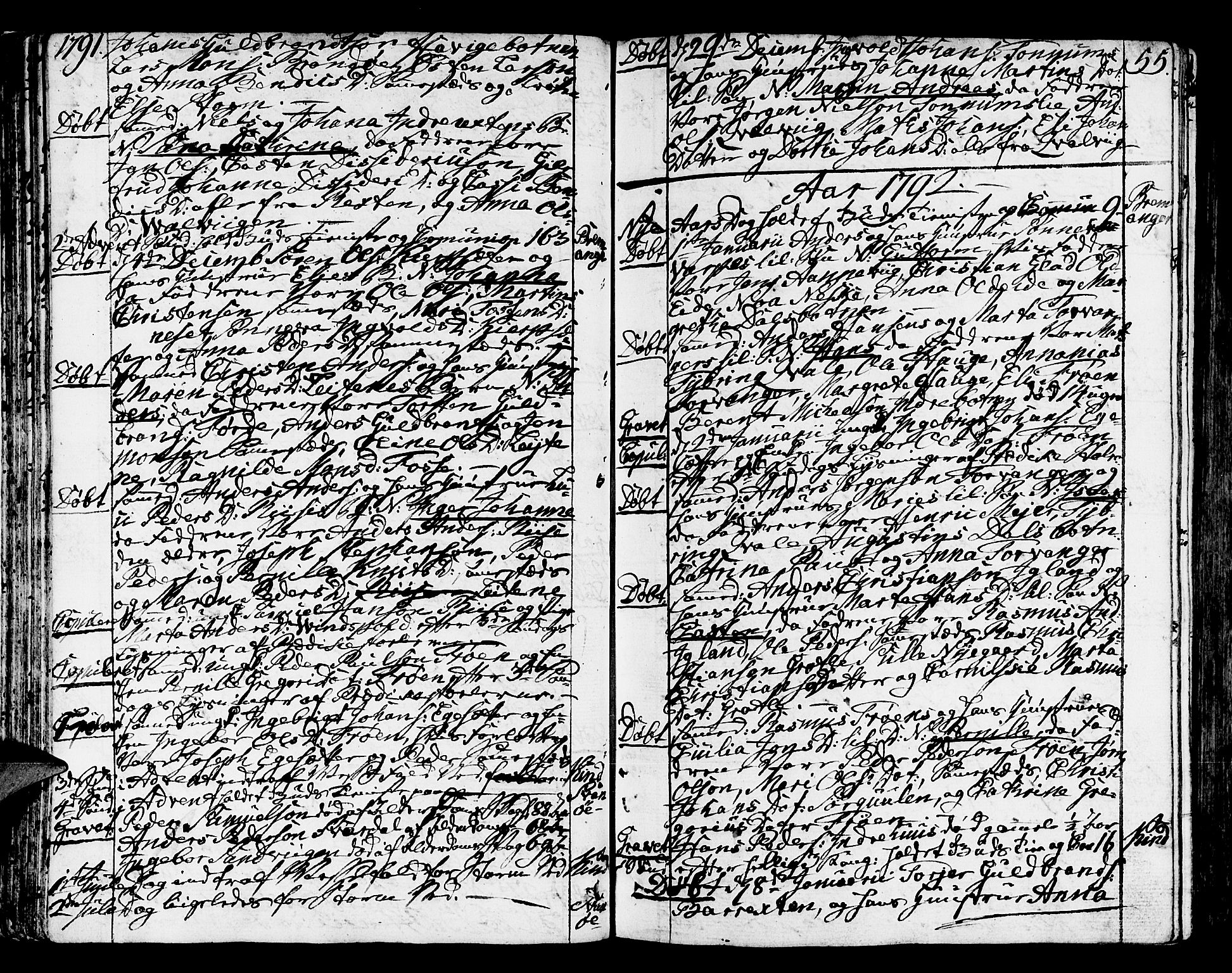 Kinn sokneprestembete, AV/SAB-A-80801/H/Haa/Haaa/L0003: Parish register (official) no. A 3, 1785-1821, p. 55