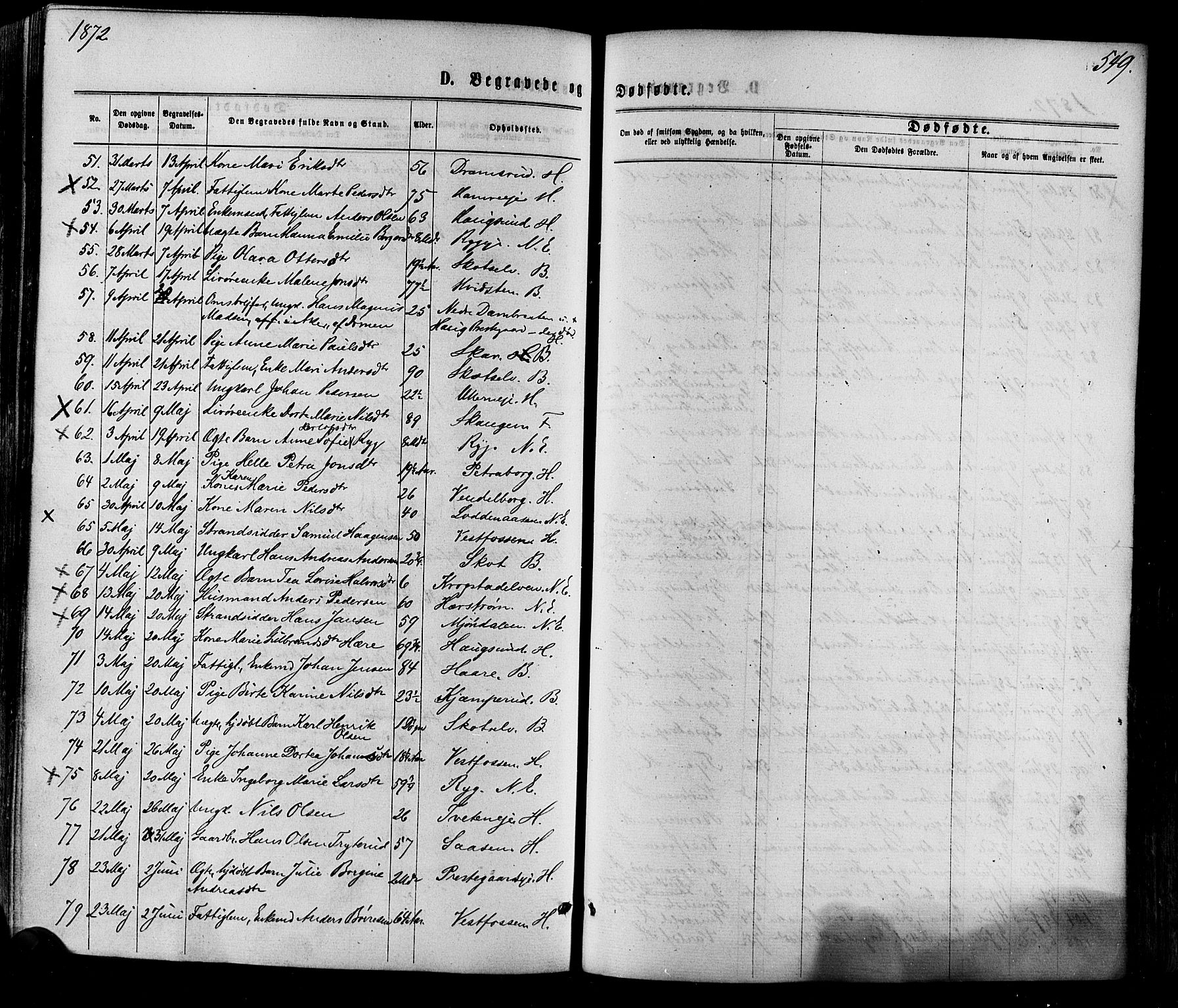 Eiker kirkebøker, AV/SAKO-A-4/F/Fa/L0017: Parish register (official) no. I 17, 1869-1877, p. 549