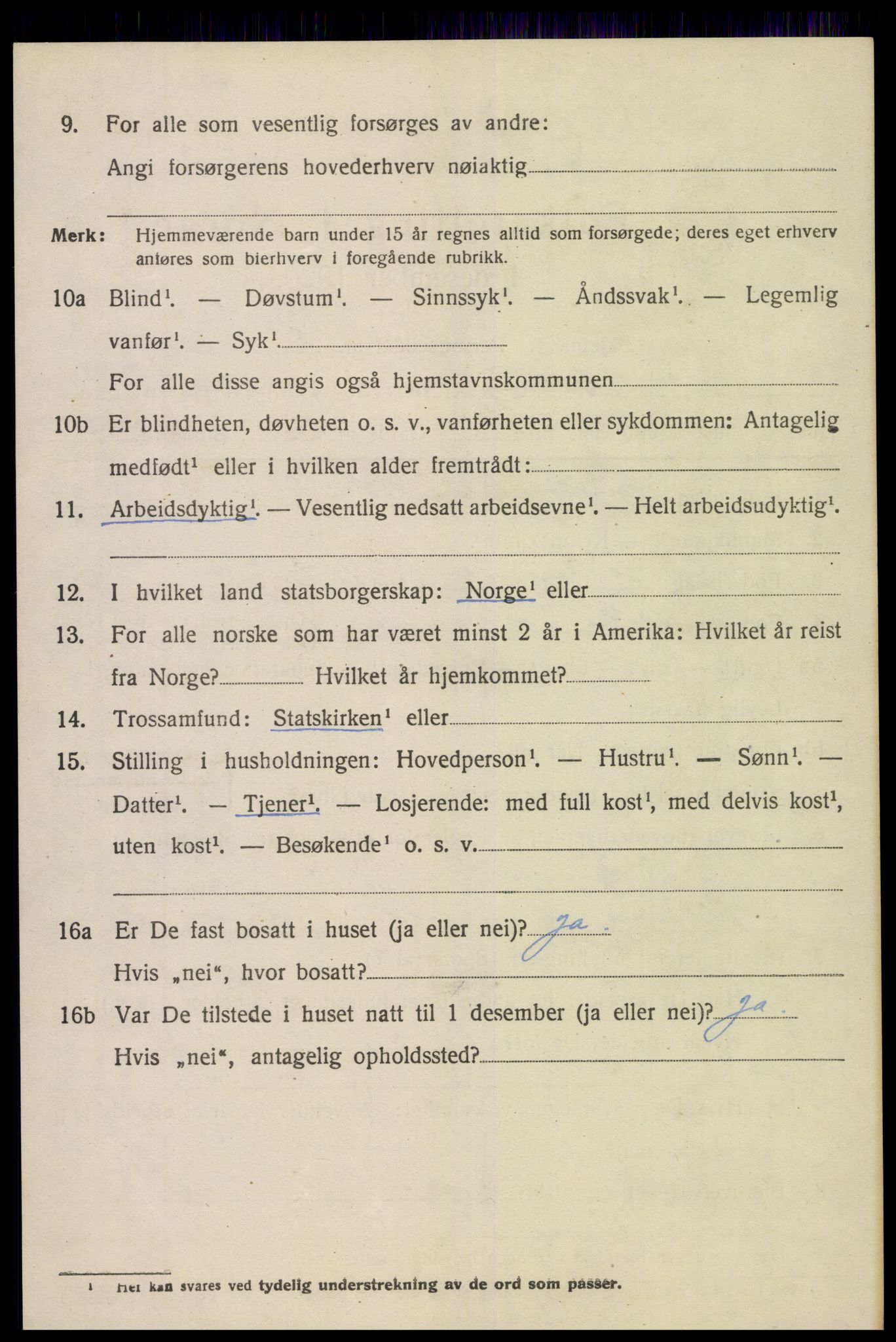 SAK, 1920 census for Dypvåg, 1920, p. 5412