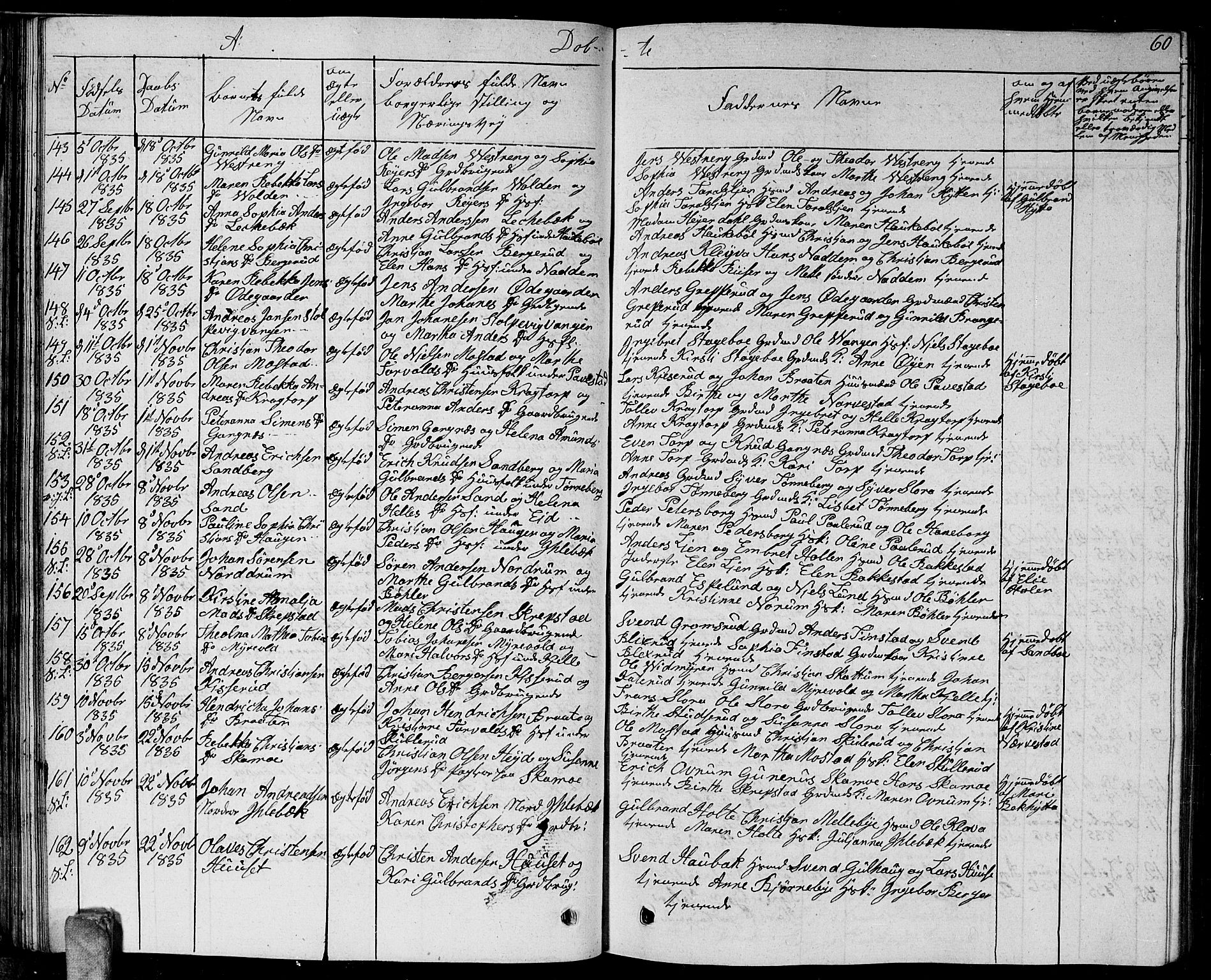 Høland prestekontor Kirkebøker, SAO/A-10346a/G/Ga/L0002: Parish register (copy) no. I 2, 1827-1845, p. 60
