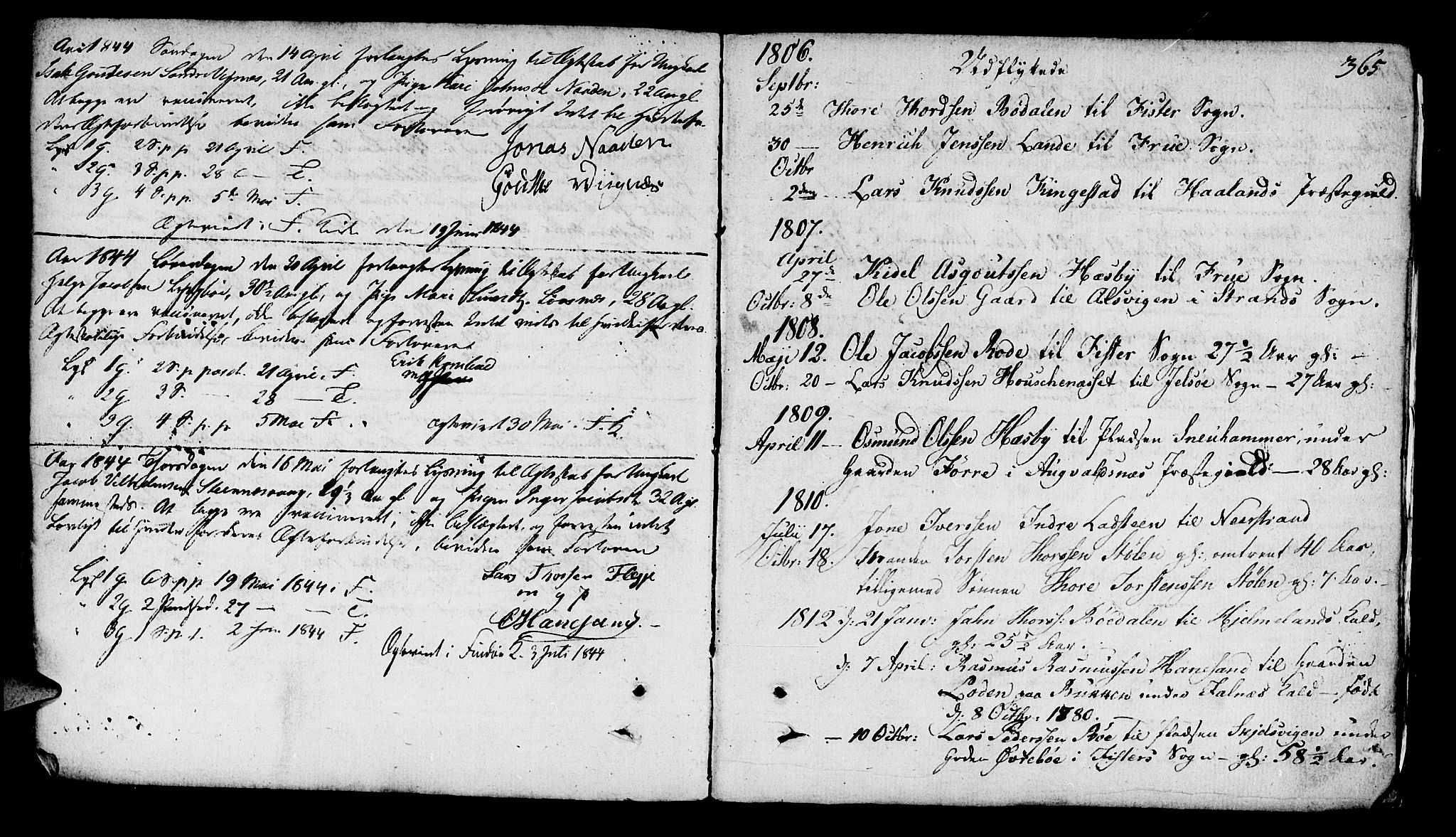 Finnøy sokneprestkontor, SAST/A-101825/H/Ha/Haa/L0005: Parish register (official) no. A 5, 1773-1816, p. 365