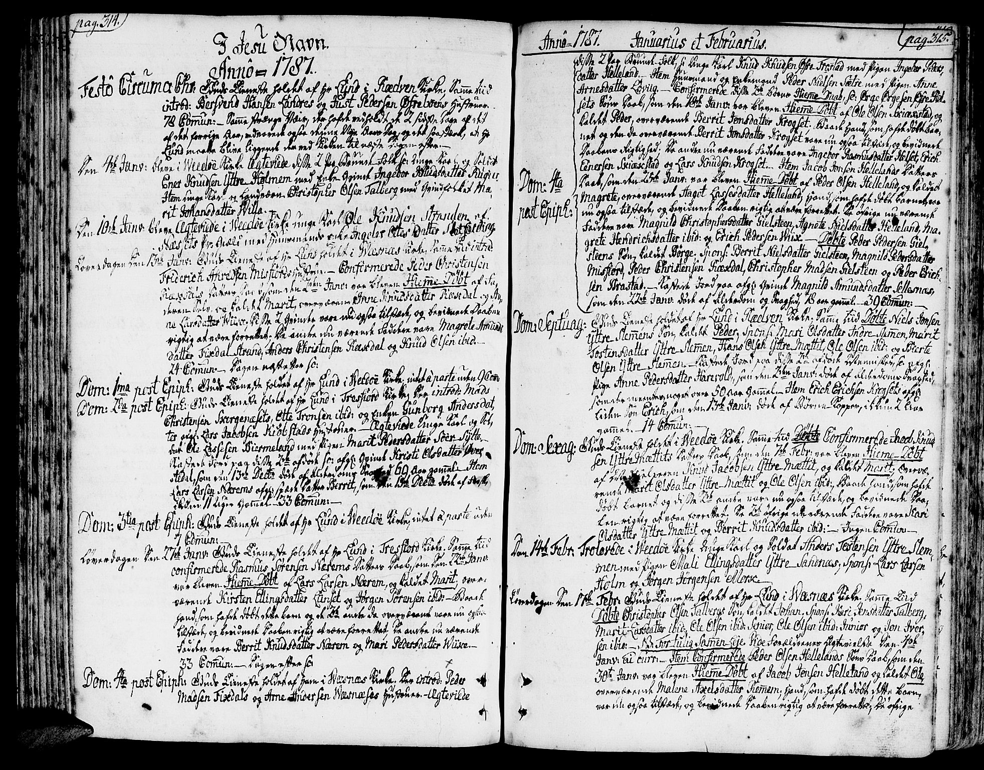 Ministerialprotokoller, klokkerbøker og fødselsregistre - Møre og Romsdal, AV/SAT-A-1454/547/L0600: Parish register (official) no. 547A02, 1765-1799, p. 314-315