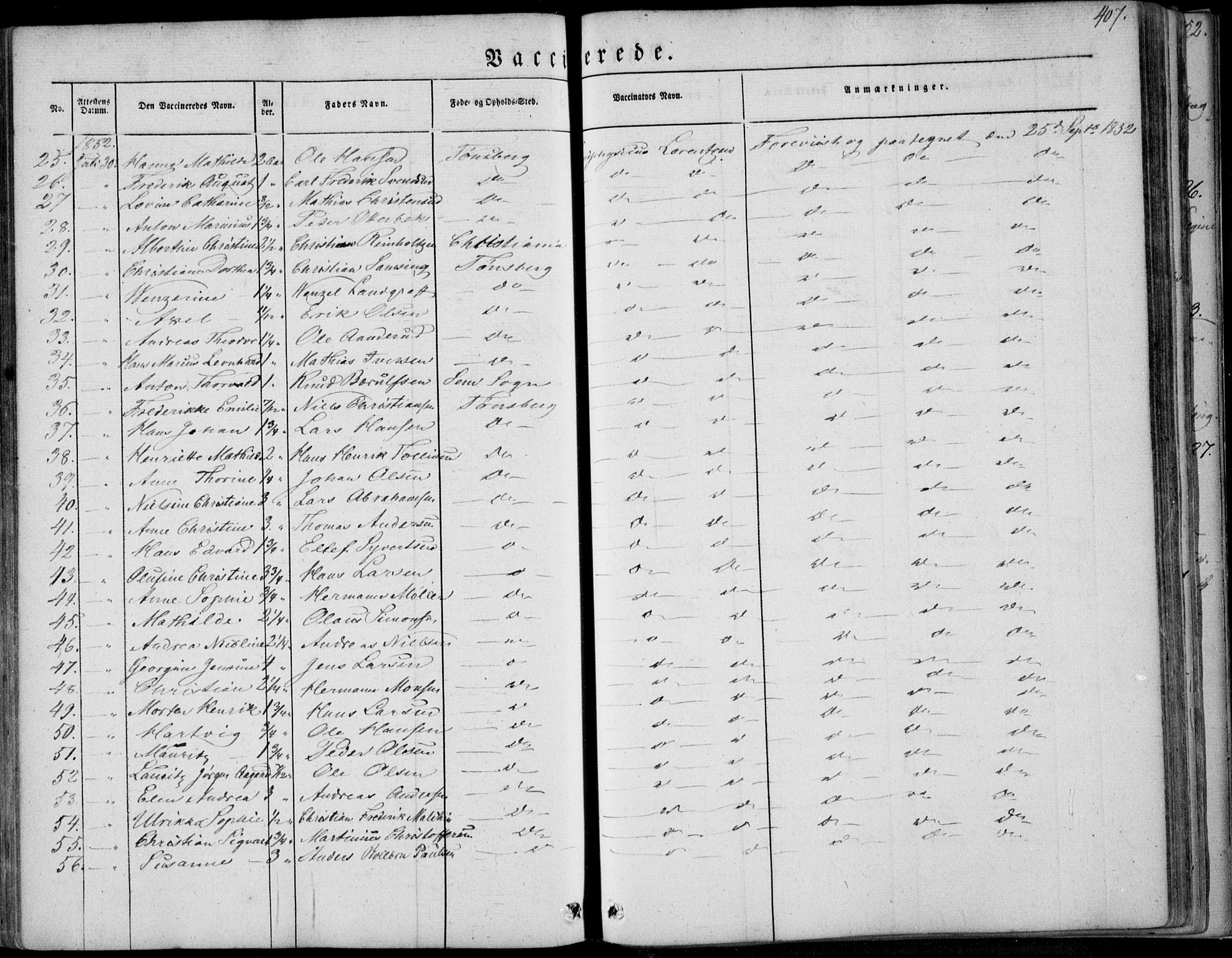 Tønsberg kirkebøker, AV/SAKO-A-330/F/Fa/L0007: Parish register (official) no. I 7, 1845-1854, p. 407