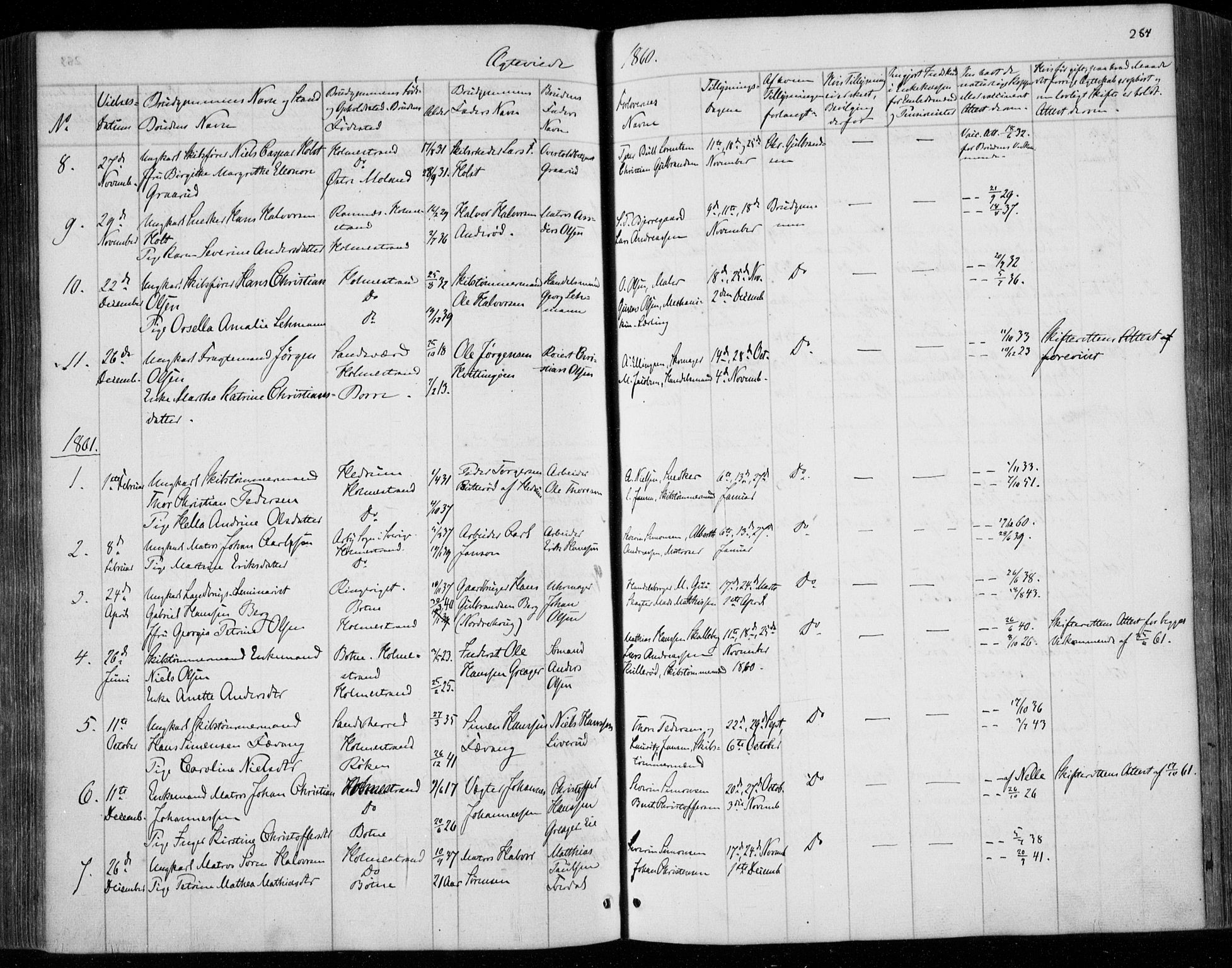 Holmestrand kirkebøker, SAKO/A-346/F/Fa/L0002: Parish register (official) no. 2, 1840-1866, p. 284
