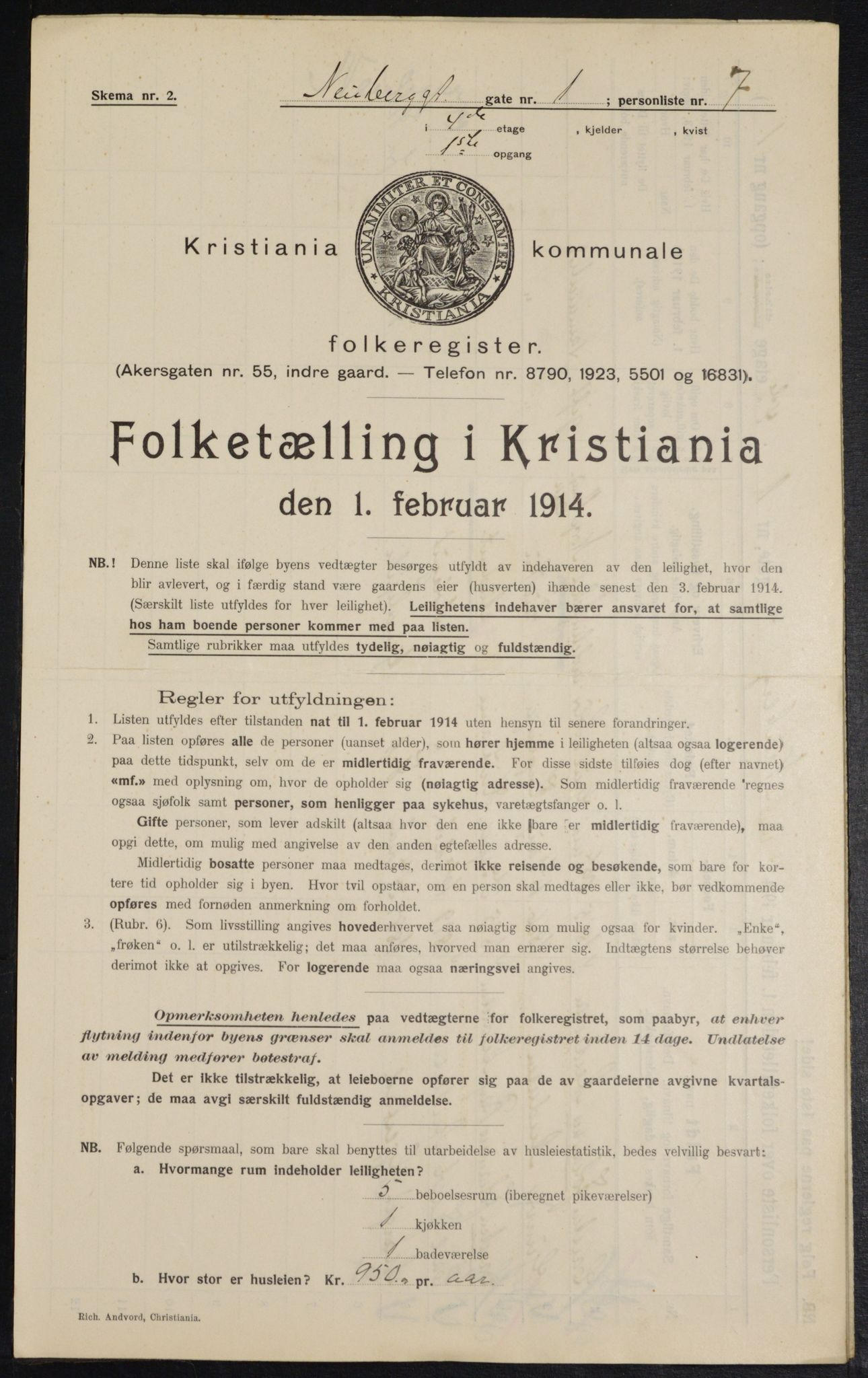 OBA, Municipal Census 1914 for Kristiania, 1914, p. 69648