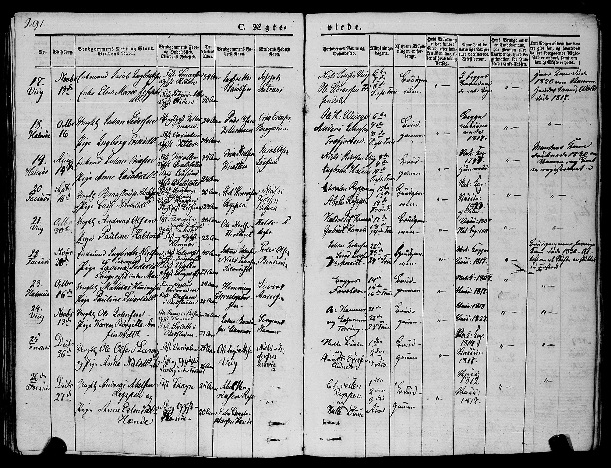 Ministerialprotokoller, klokkerbøker og fødselsregistre - Nord-Trøndelag, SAT/A-1458/773/L0614: Parish register (official) no. 773A05, 1831-1856, p. 291
