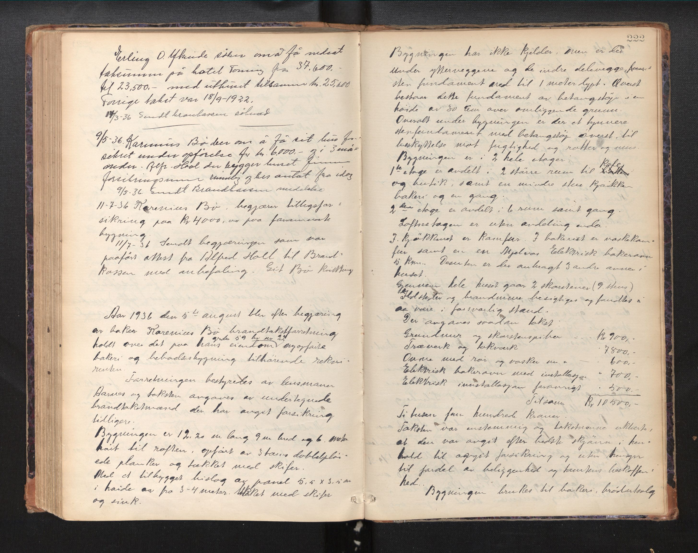 Lensmannen i Stryn og Innvik, AV/SAB-A-30201/0012/L0001: Branntakstprotokoll, 1872-1937, p. 221b-222a