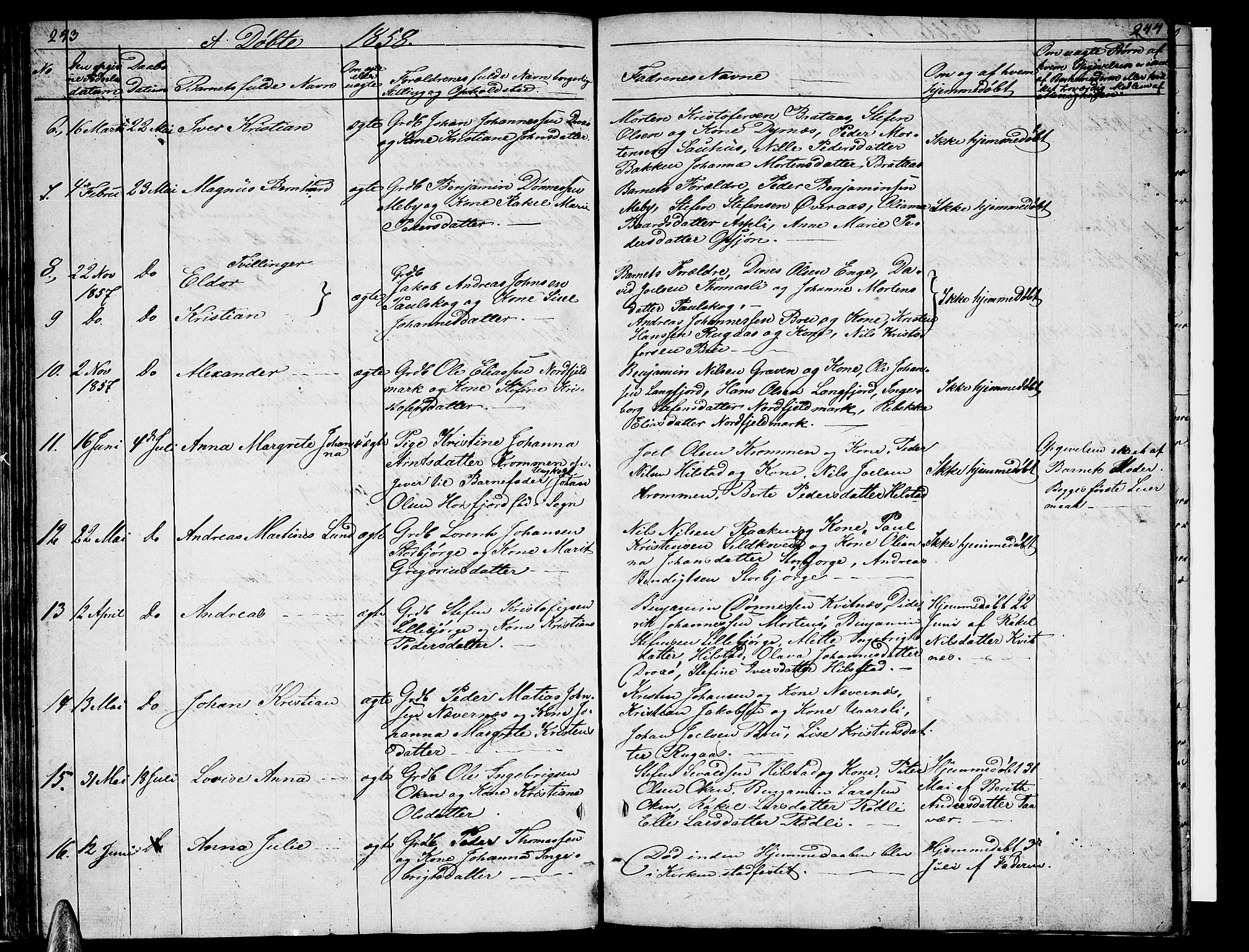 Ministerialprotokoller, klokkerbøker og fødselsregistre - Nordland, AV/SAT-A-1459/814/L0228: Parish register (copy) no. 814C01, 1838-1858, p. 143-144