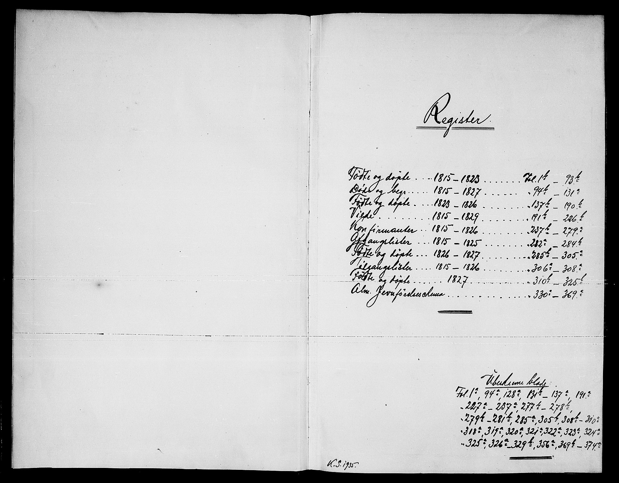 Sauherad kirkebøker, SAKO/A-298/F/Fa/L0005: Parish register (official) no. I 5, 1815-1829