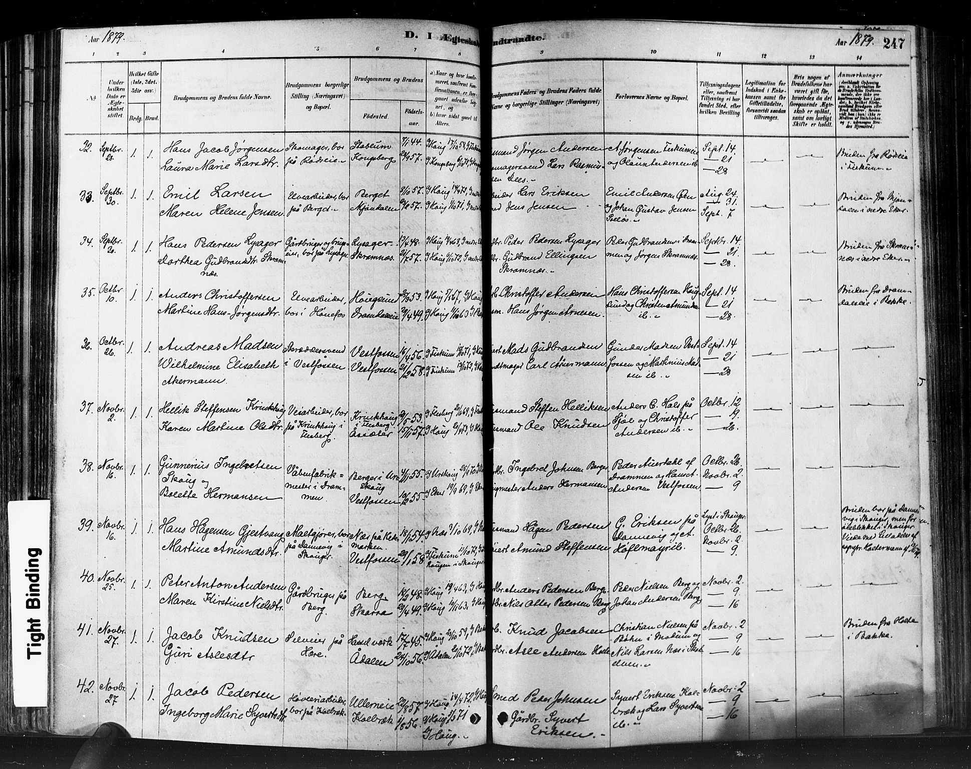 Eiker kirkebøker, AV/SAKO-A-4/F/Fb/L0001: Parish register (official) no. II 1, 1878-1888, p. 247