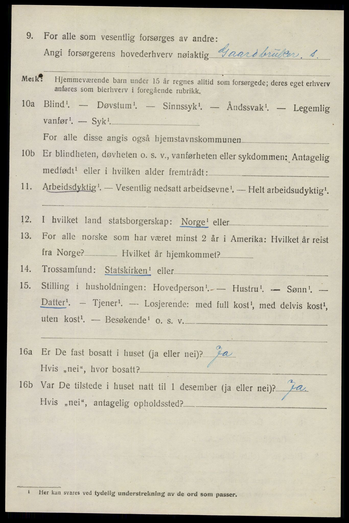 SAO, 1920 census for Spydeberg, 1920, p. 6204