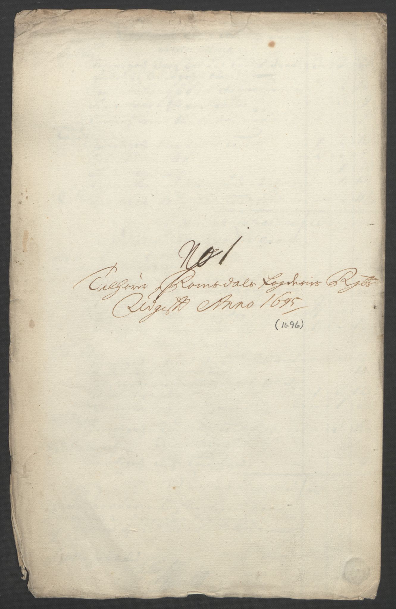 Rentekammeret inntil 1814, Reviderte regnskaper, Fogderegnskap, RA/EA-4092/R55/L3652: Fogderegnskap Romsdal, 1695-1696, p. 282