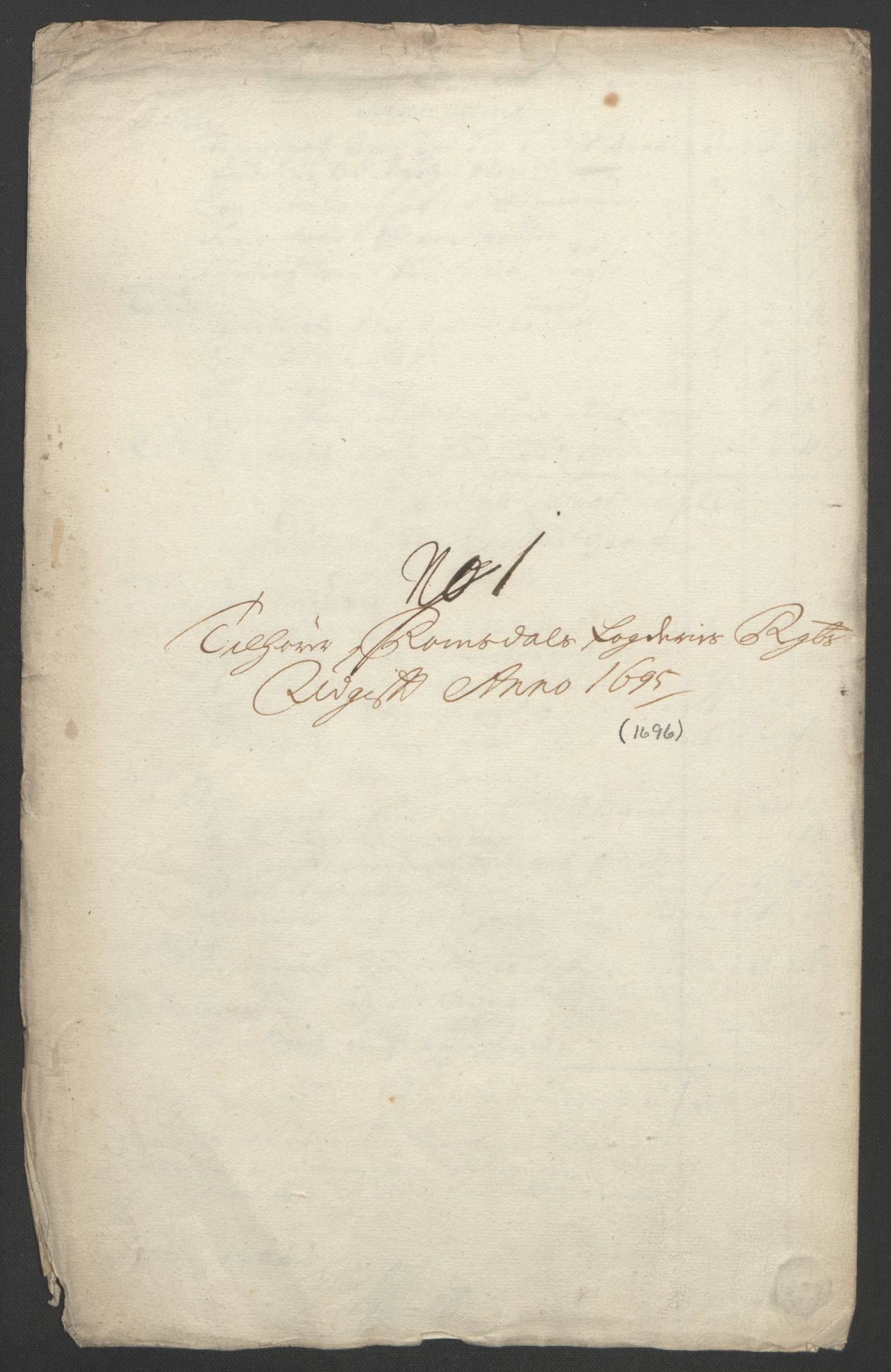 Rentekammeret inntil 1814, Reviderte regnskaper, Fogderegnskap, AV/RA-EA-4092/R55/L3652: Fogderegnskap Romsdal, 1695-1696, p. 282