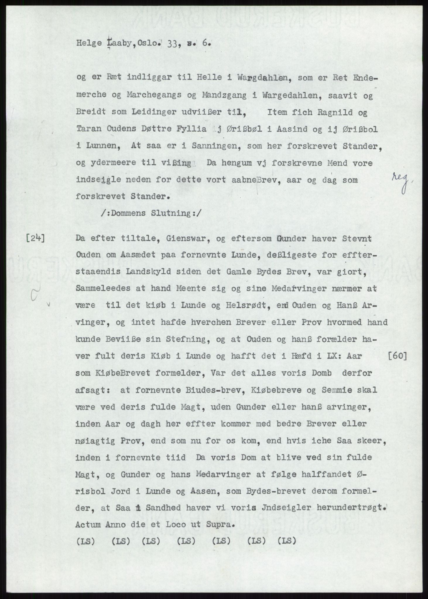 Samlinger til kildeutgivelse, Diplomavskriftsamlingen, AV/RA-EA-4053/H/Ha, p. 579