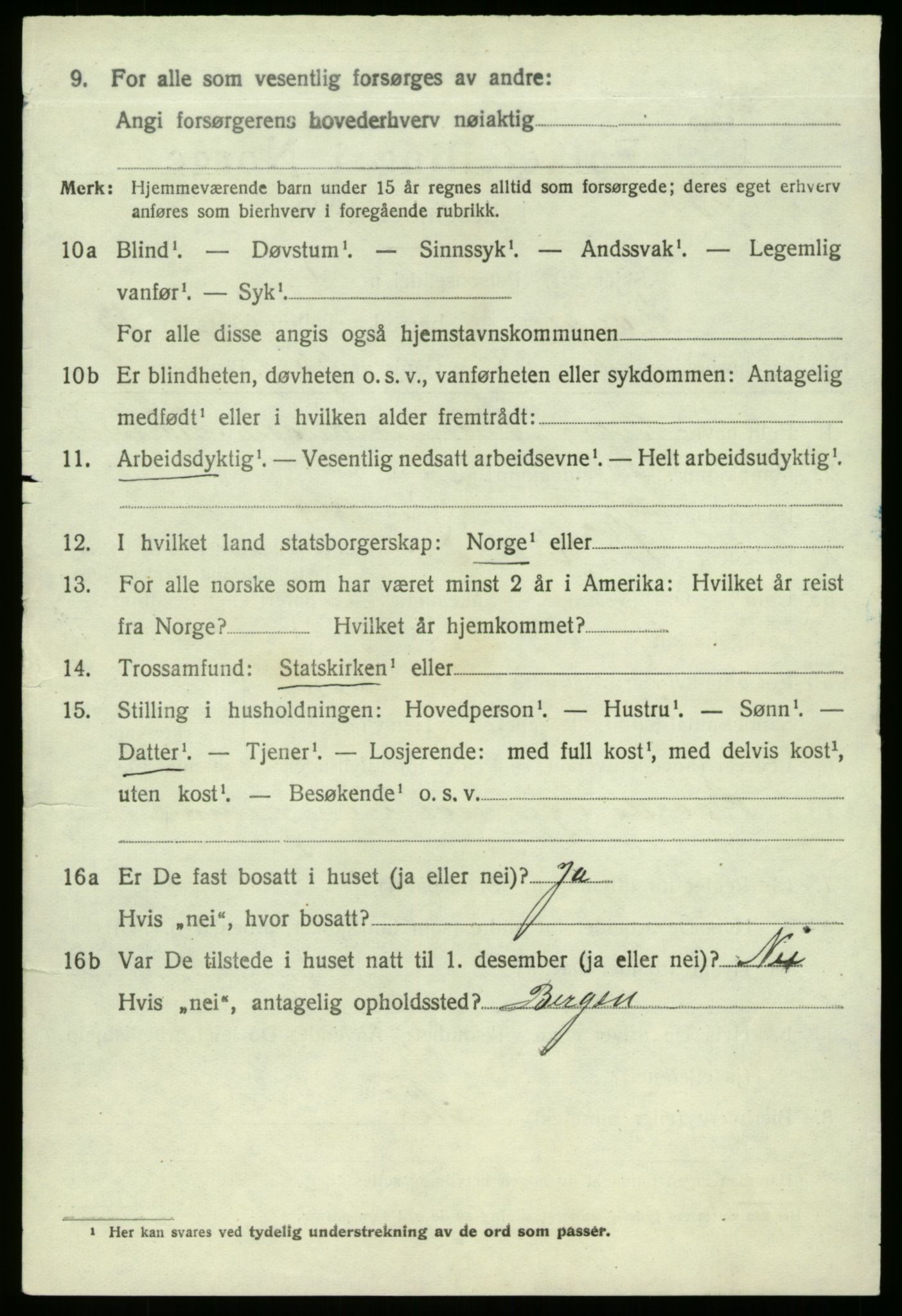 SAB, 1920 census for Manger, 1920, p. 8261