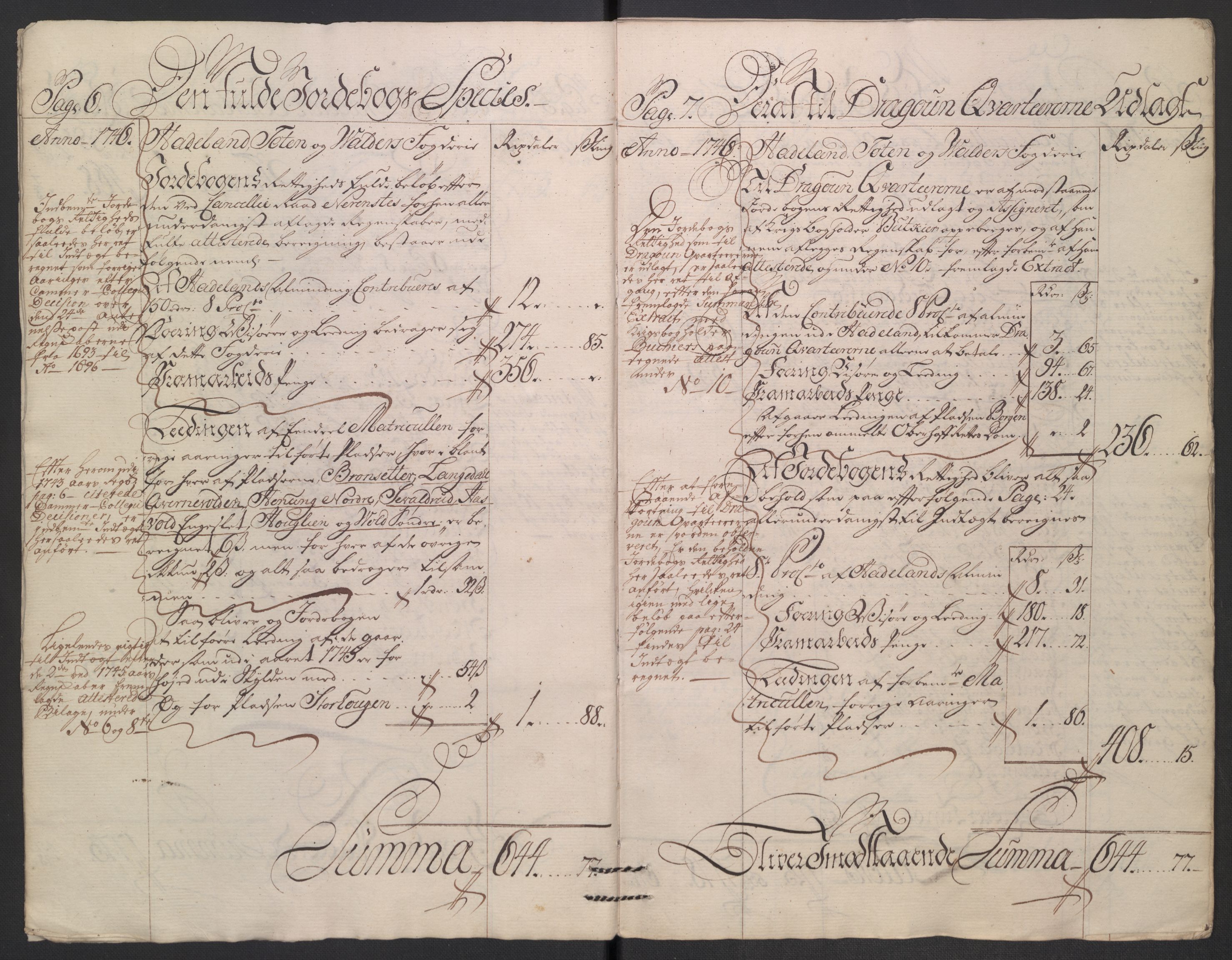 Rentekammeret inntil 1814, Reviderte regnskaper, Fogderegnskap, AV/RA-EA-4092/R18/L1345: Fogderegnskap Hadeland, Toten og Valdres, 1745-1746, p. 344