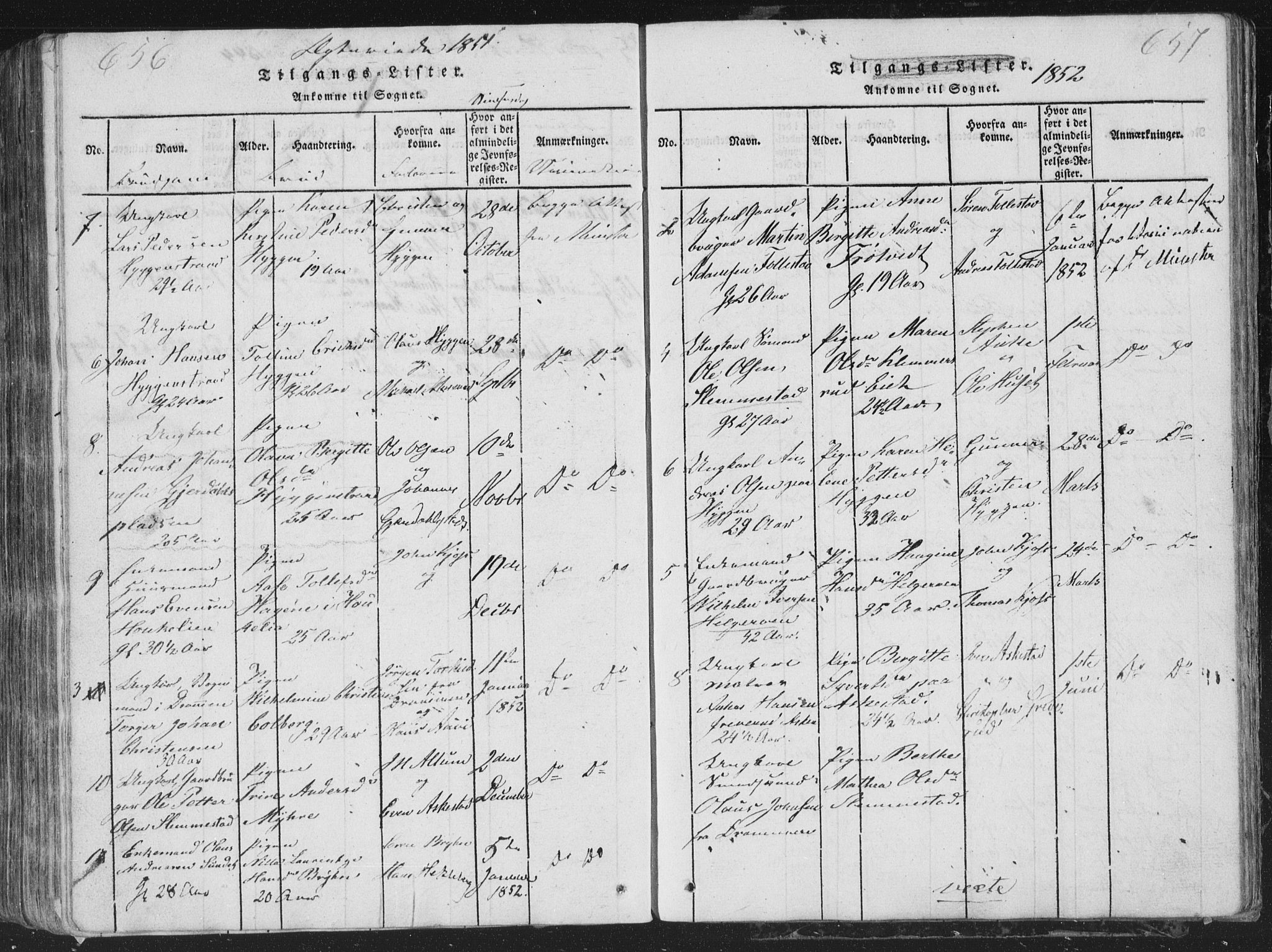 Røyken kirkebøker, AV/SAKO-A-241/G/Ga/L0003: Parish register (copy) no. 3, 1814-1856, p. 656-657