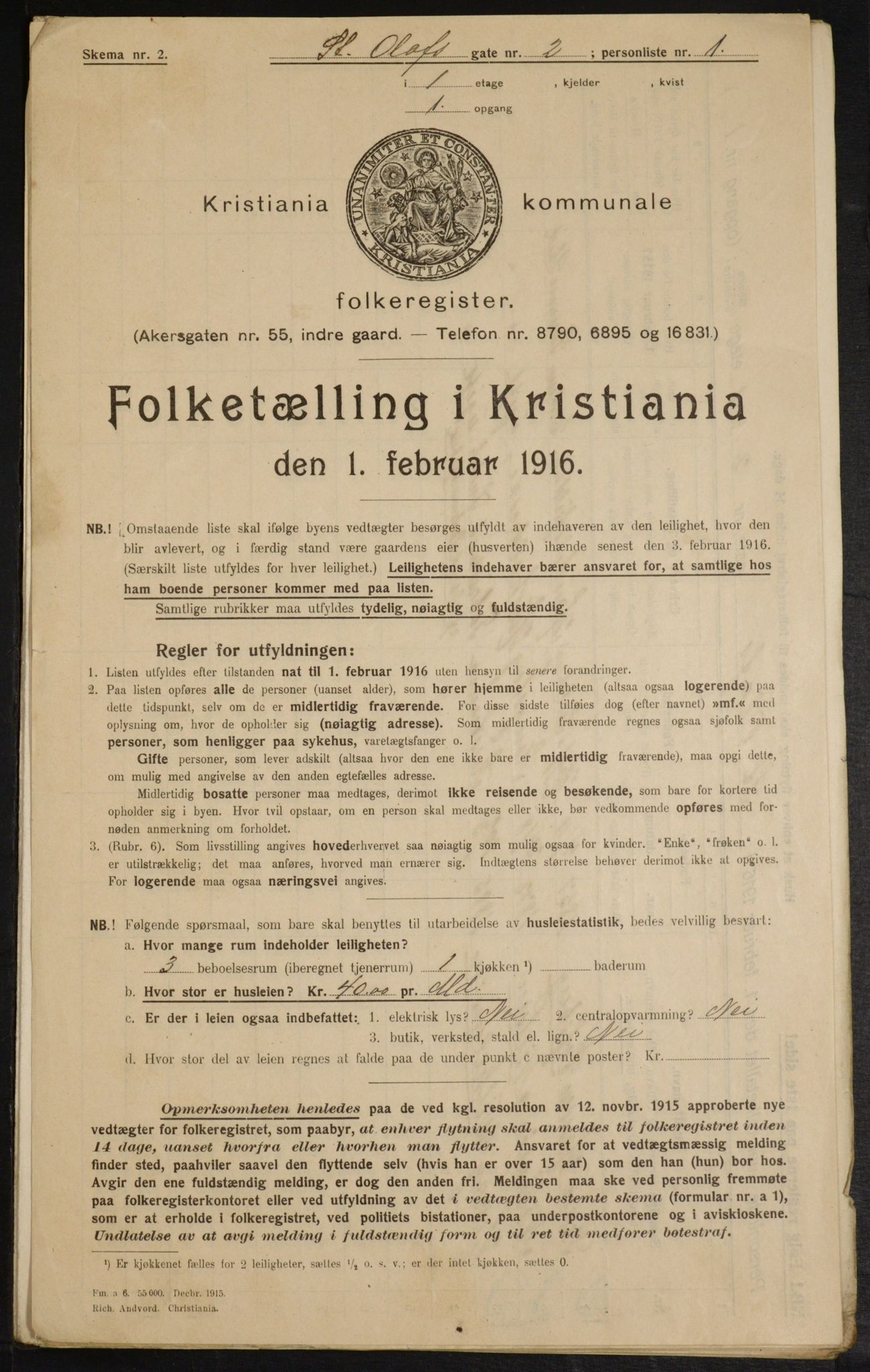 OBA, Municipal Census 1916 for Kristiania, 1916, p. 90178