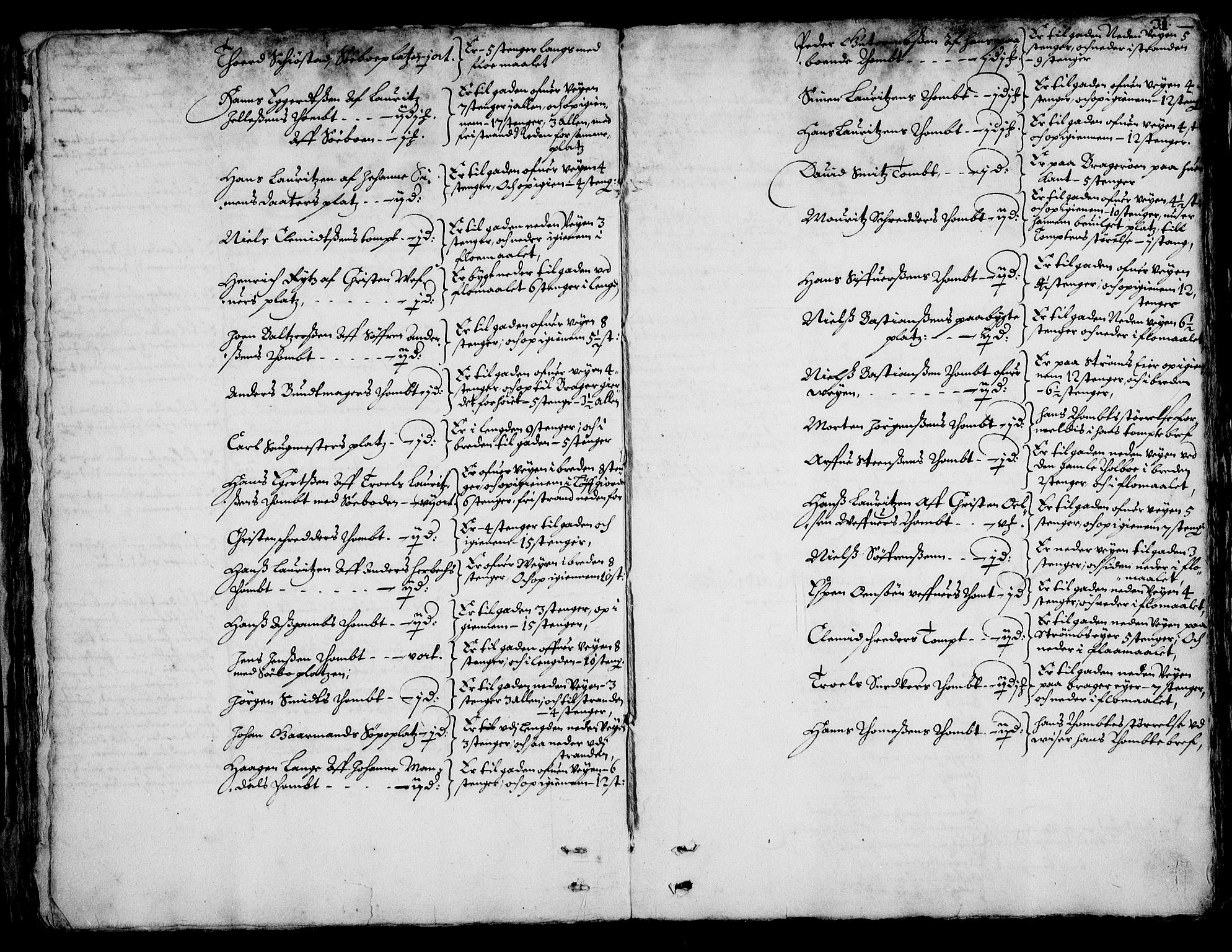 Rentekammeret inntil 1814, Realistisk ordnet avdeling, RA/EA-4070/On/L0001/0002: Statens gods / [Jj 2]: Jordebok og forklaring over atkomstene til Hannibal Sehesteds gods, 1651, p. 30b-31a