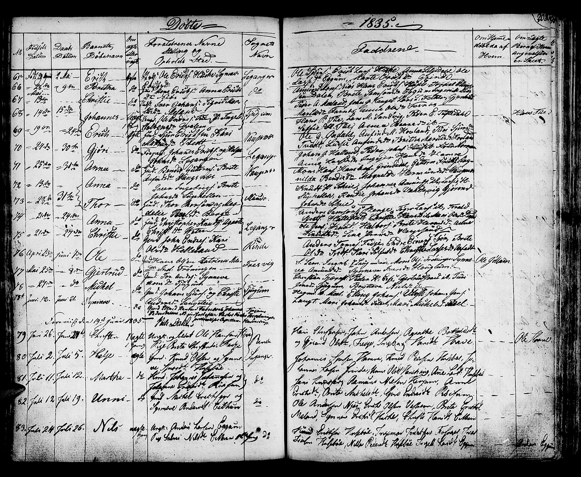 Leikanger sokneprestembete, SAB/A-81001: Parish register (official) no. A 6, 1810-1838, p. 208