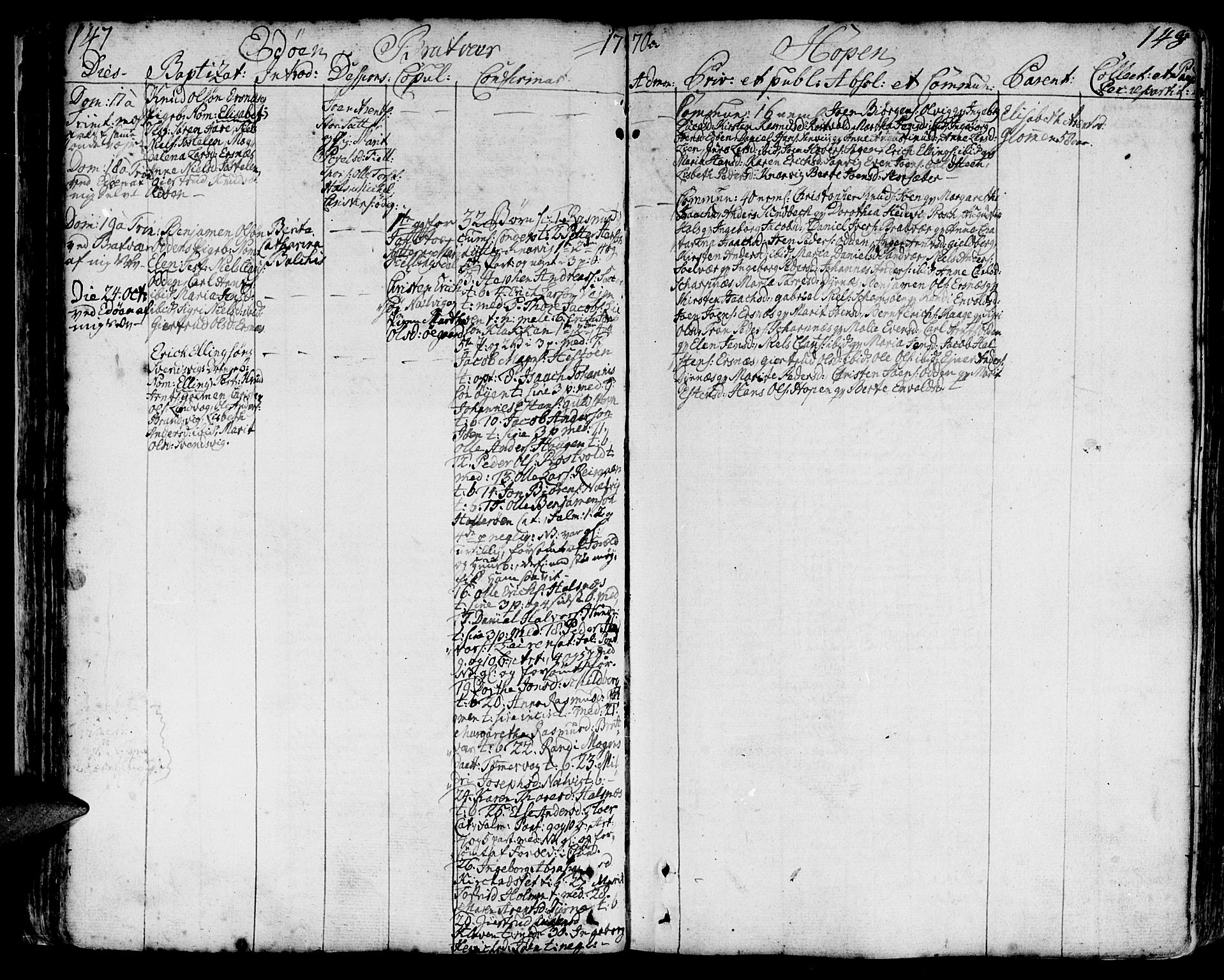 Ministerialprotokoller, klokkerbøker og fødselsregistre - Møre og Romsdal, AV/SAT-A-1454/581/L0932: Parish register (official) no. 581A02, 1767-1823, p. 147-148