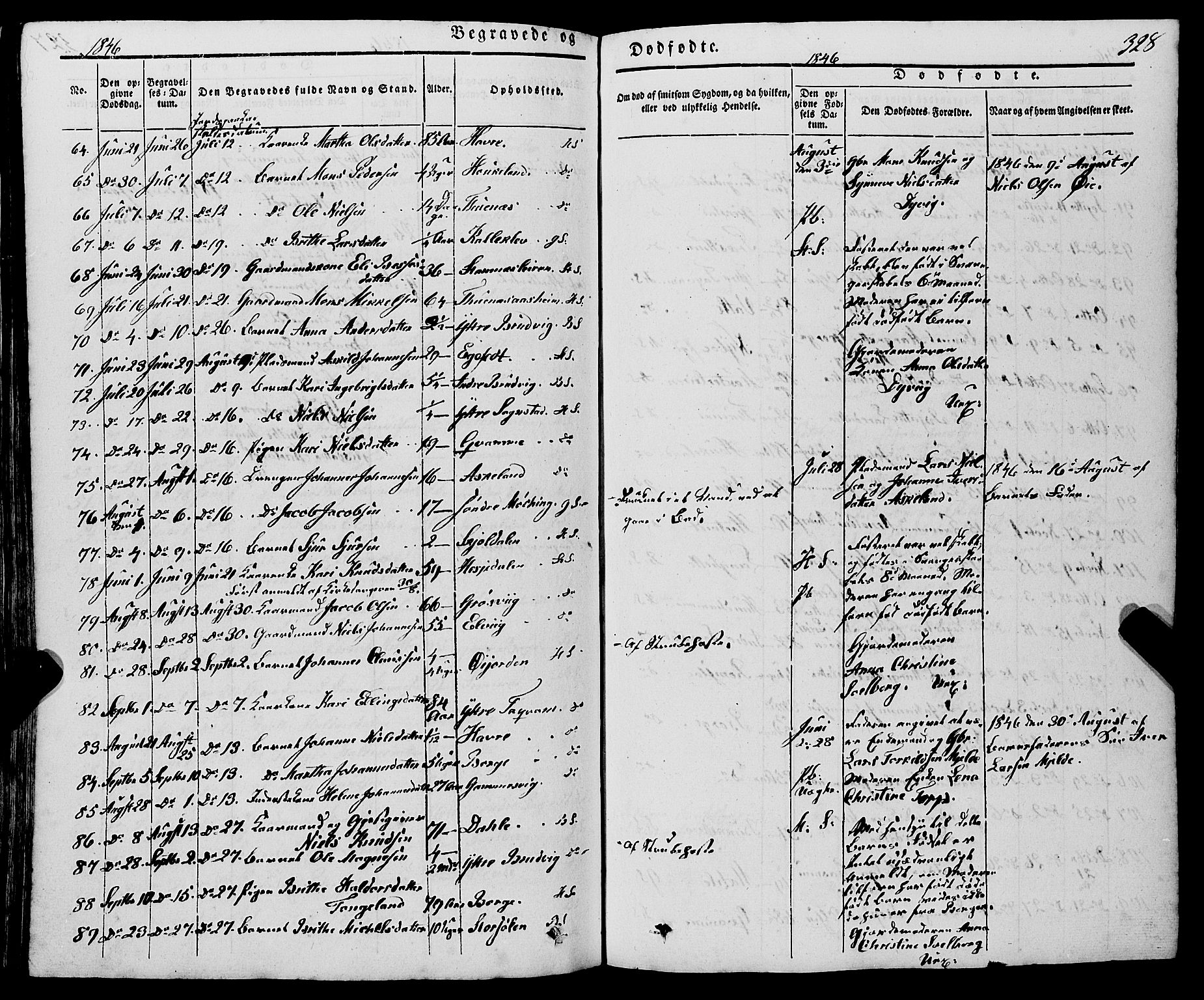Haus sokneprestembete, SAB/A-75601/H/Haa: Parish register (official) no. A 15, 1838-1847, p. 328