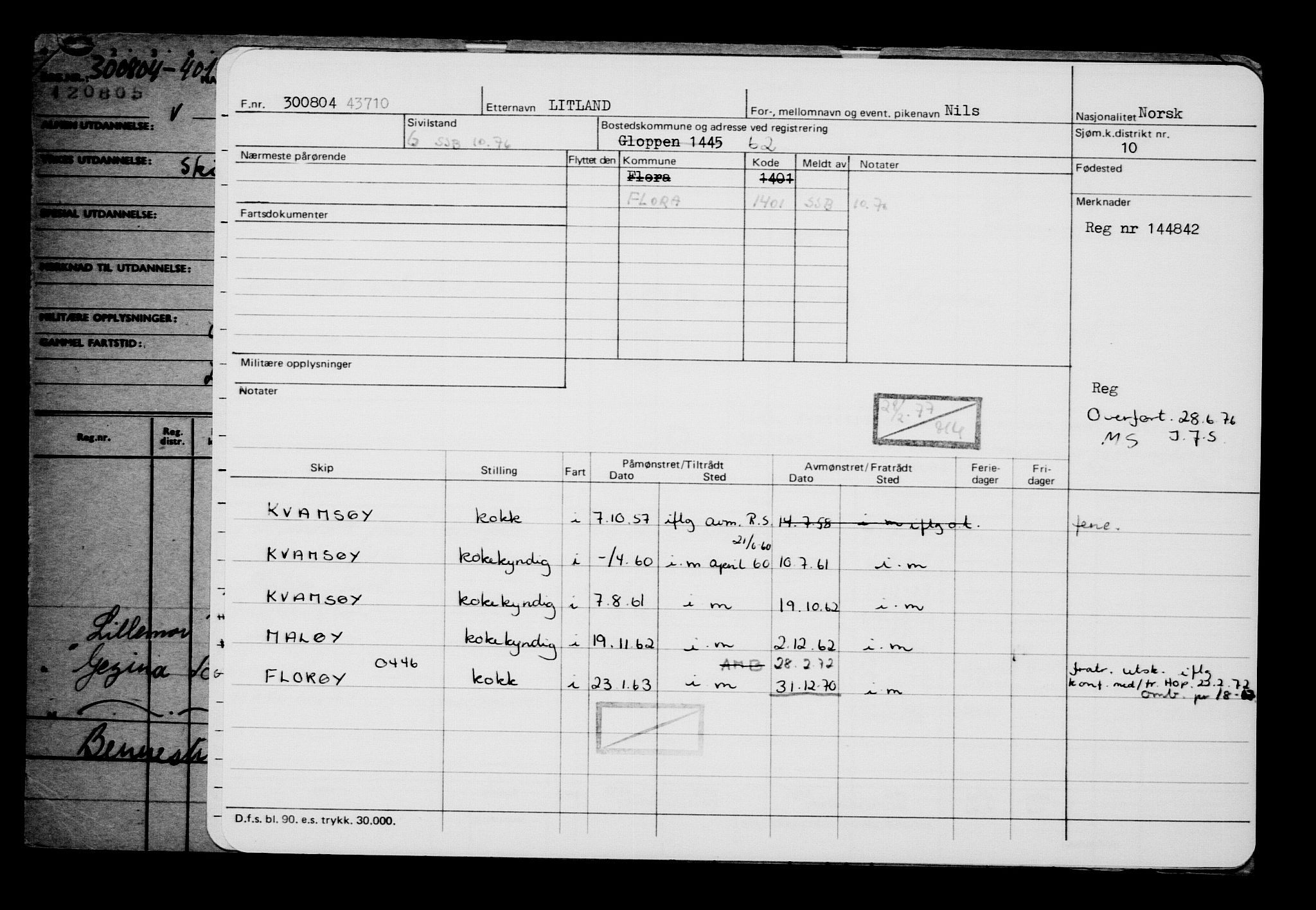 Direktoratet for sjømenn, AV/RA-S-3545/G/Gb/L0055: Hovedkort, 1904, p. 263