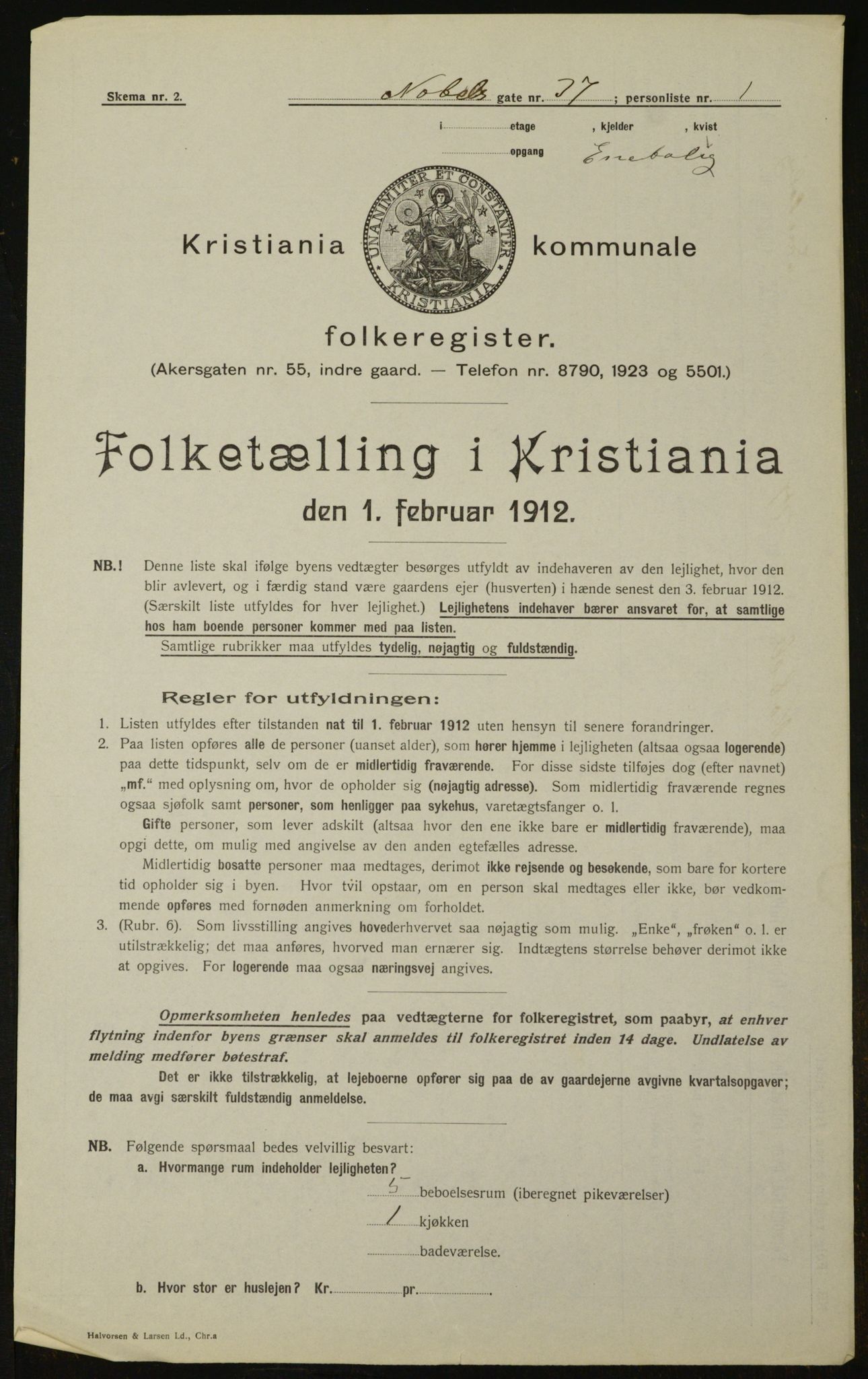 OBA, Municipal Census 1912 for Kristiania, 1912, p. 71939