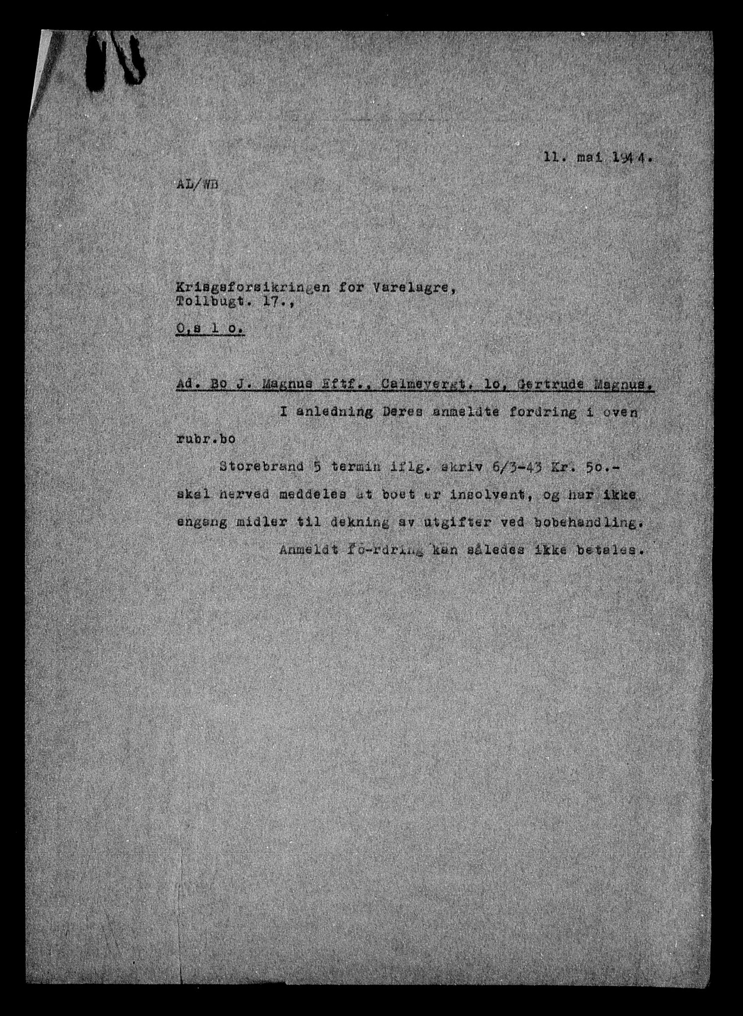 Justisdepartementet, Tilbakeføringskontoret for inndratte formuer, AV/RA-S-1564/H/Hc/Hcc/L0961: --, 1945-1947, p. 449