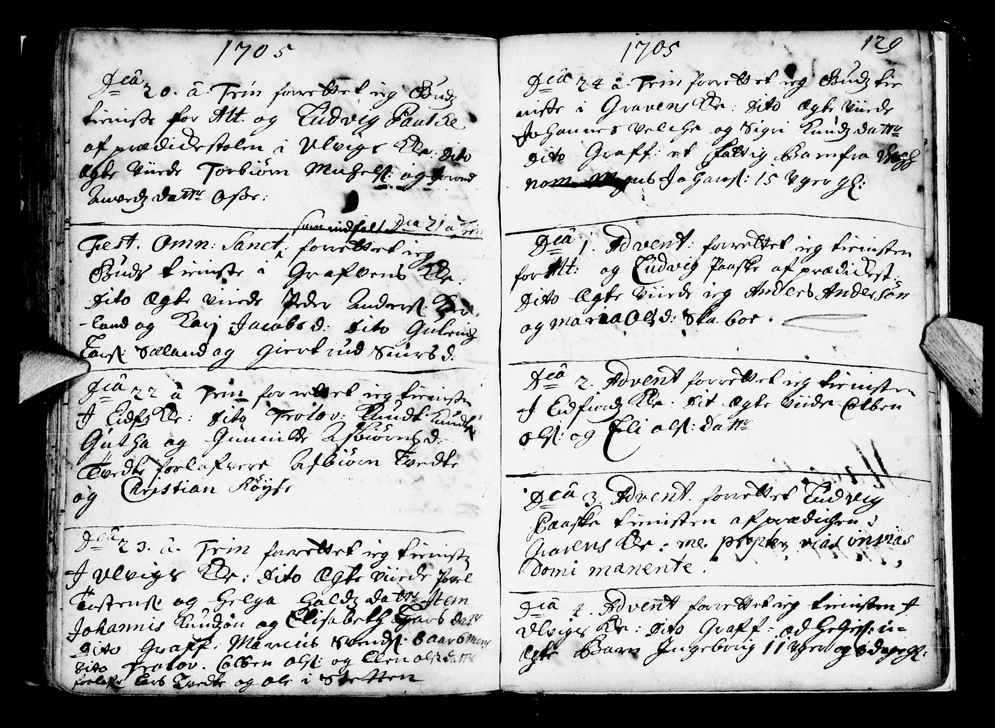 Ulvik sokneprestembete, SAB/A-78801/H/Haa: Parish register (official) no. A 2, 1689-1706, p. 129
