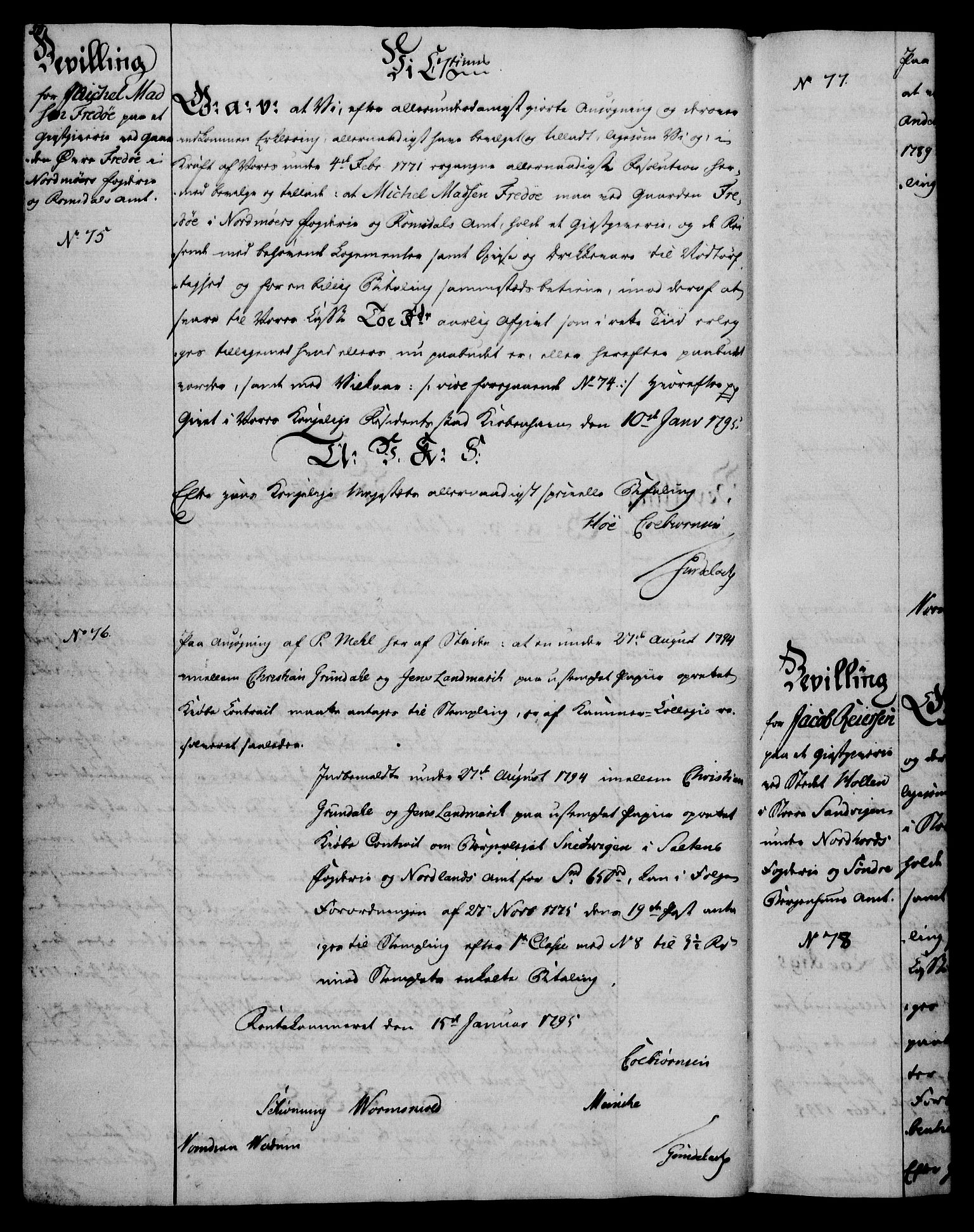 Rentekammeret, Kammerkanselliet, AV/RA-EA-3111/G/Gg/Gga/L0016: Norsk ekspedisjonsprotokoll med register (merket RK 53.16), 1794-1800, p. 50