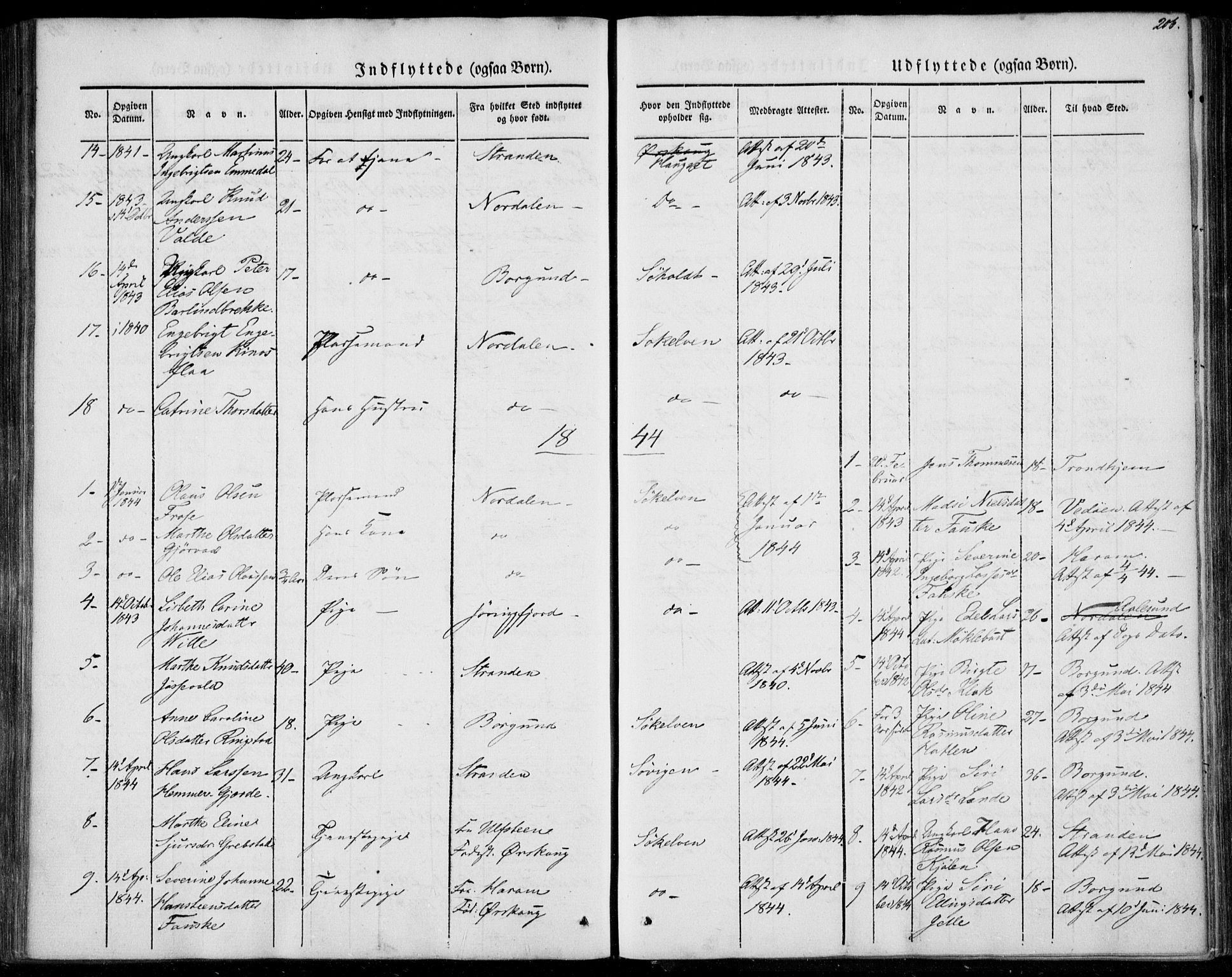 Ministerialprotokoller, klokkerbøker og fødselsregistre - Møre og Romsdal, SAT/A-1454/522/L0312: Parish register (official) no. 522A07, 1843-1851, p. 206