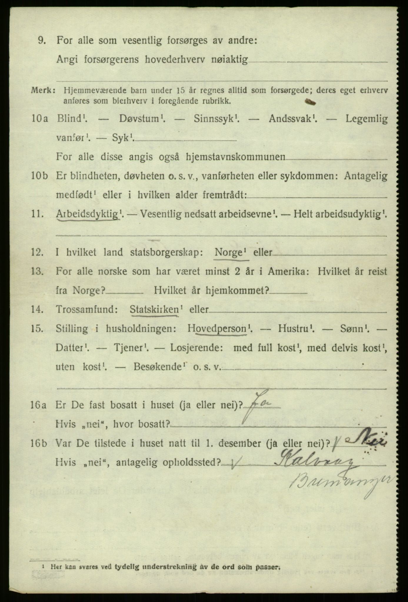 SAB, 1920 census for Davik, 1920, p. 5790