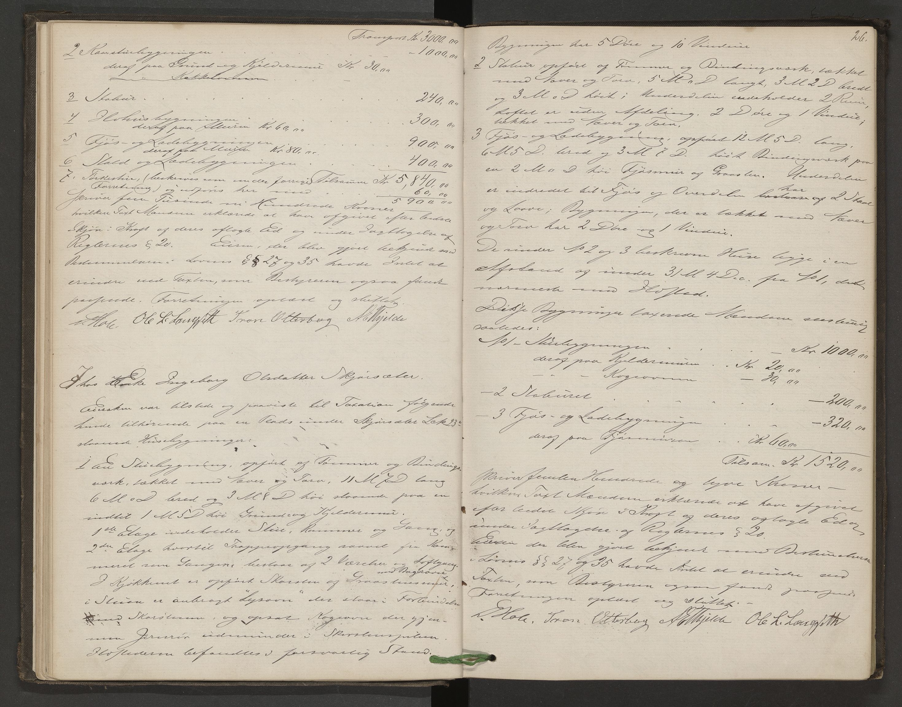 Norges Brannkasse Nesset, AV/SAT-A-5501/F/Fa/L0003: Branntakstprotokoll, 1882-1890, p. 25b-26a