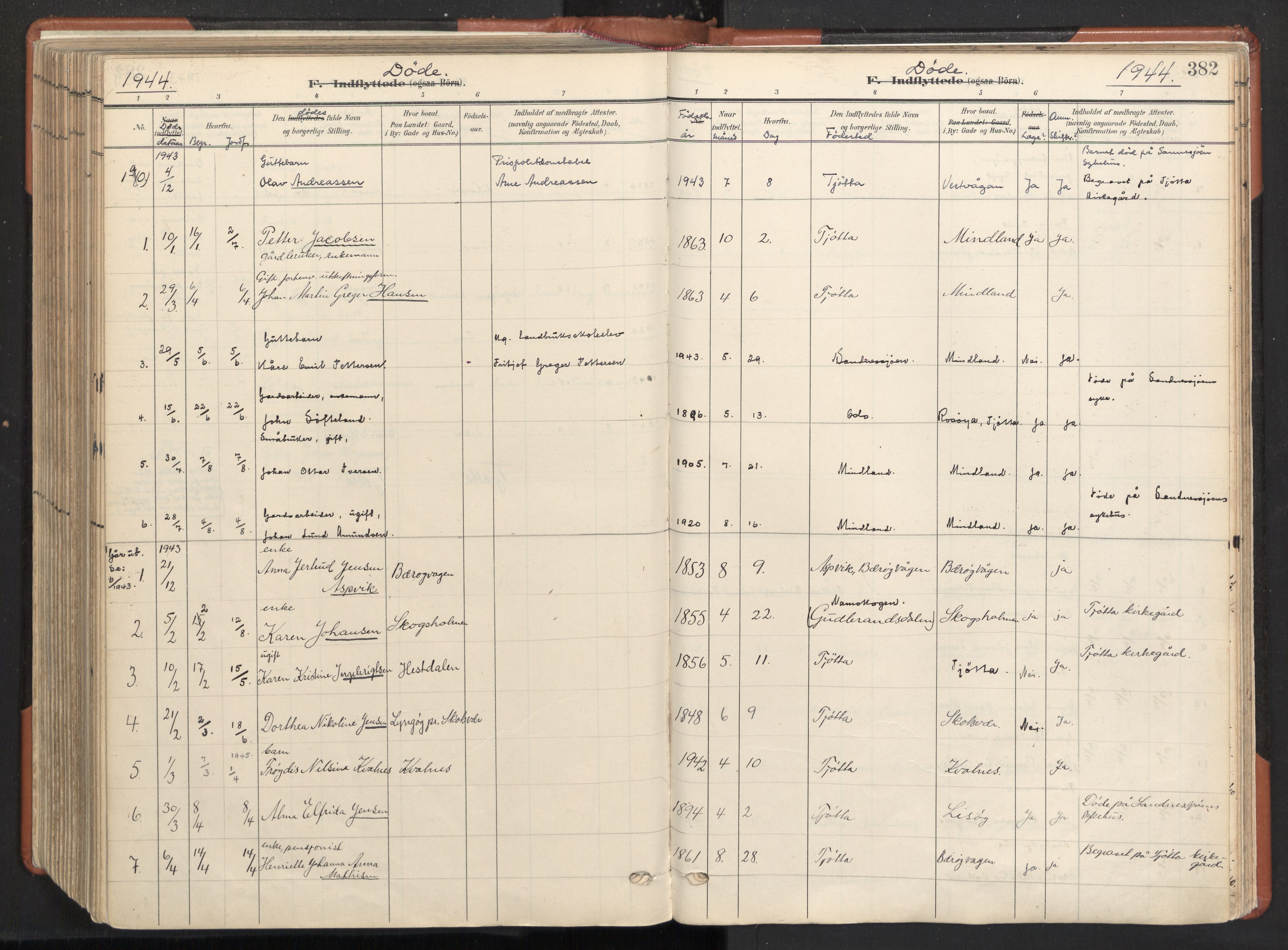 Ministerialprotokoller, klokkerbøker og fødselsregistre - Nordland, AV/SAT-A-1459/817/L0265: Parish register (official) no. 817A05, 1908-1944, p. 382