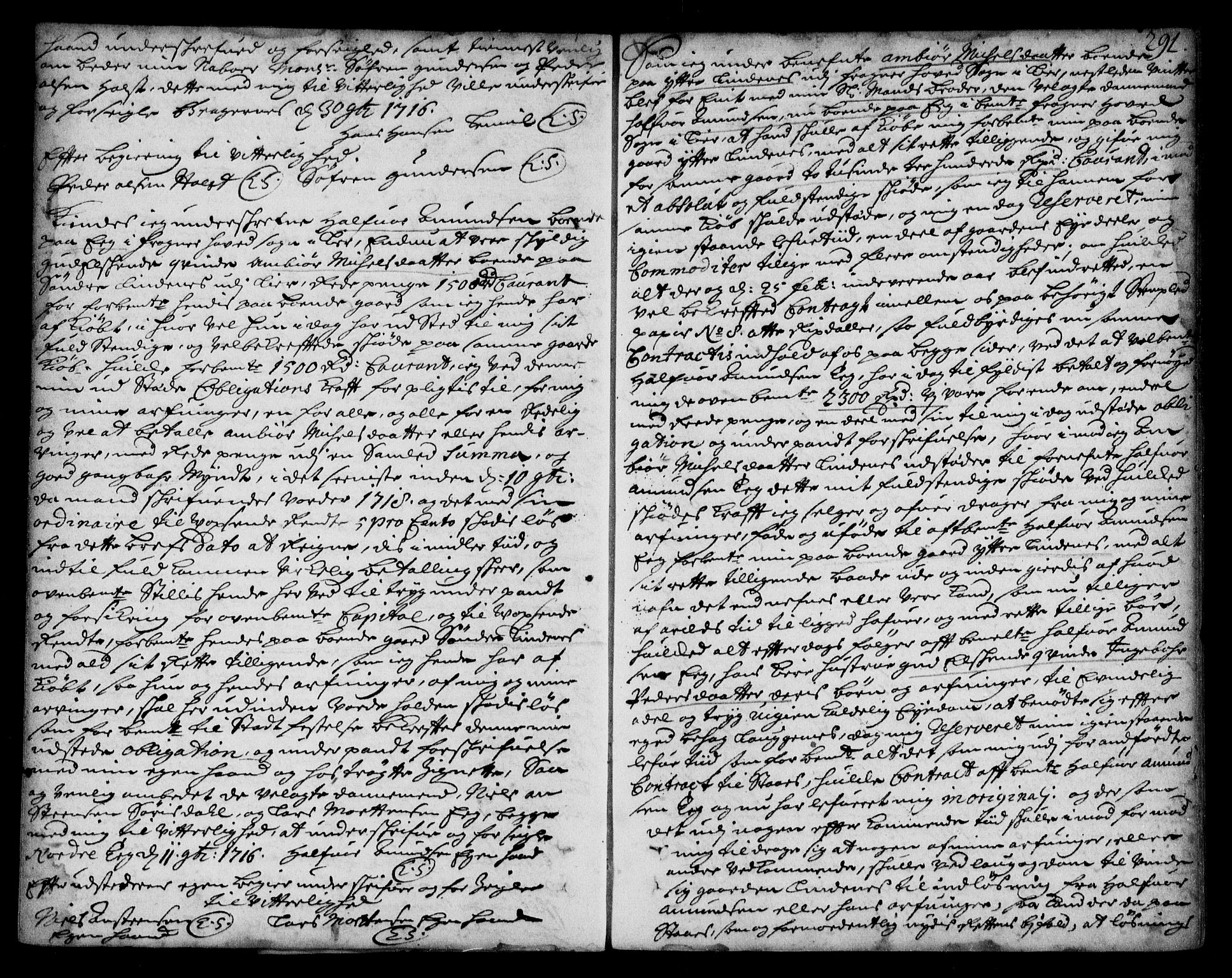 Lier, Røyken og Hurum sorenskriveri, AV/SAKO-A-89/G/Ga/Gaa/L0001: Mortgage book no. I, 1701-1725, p. 291