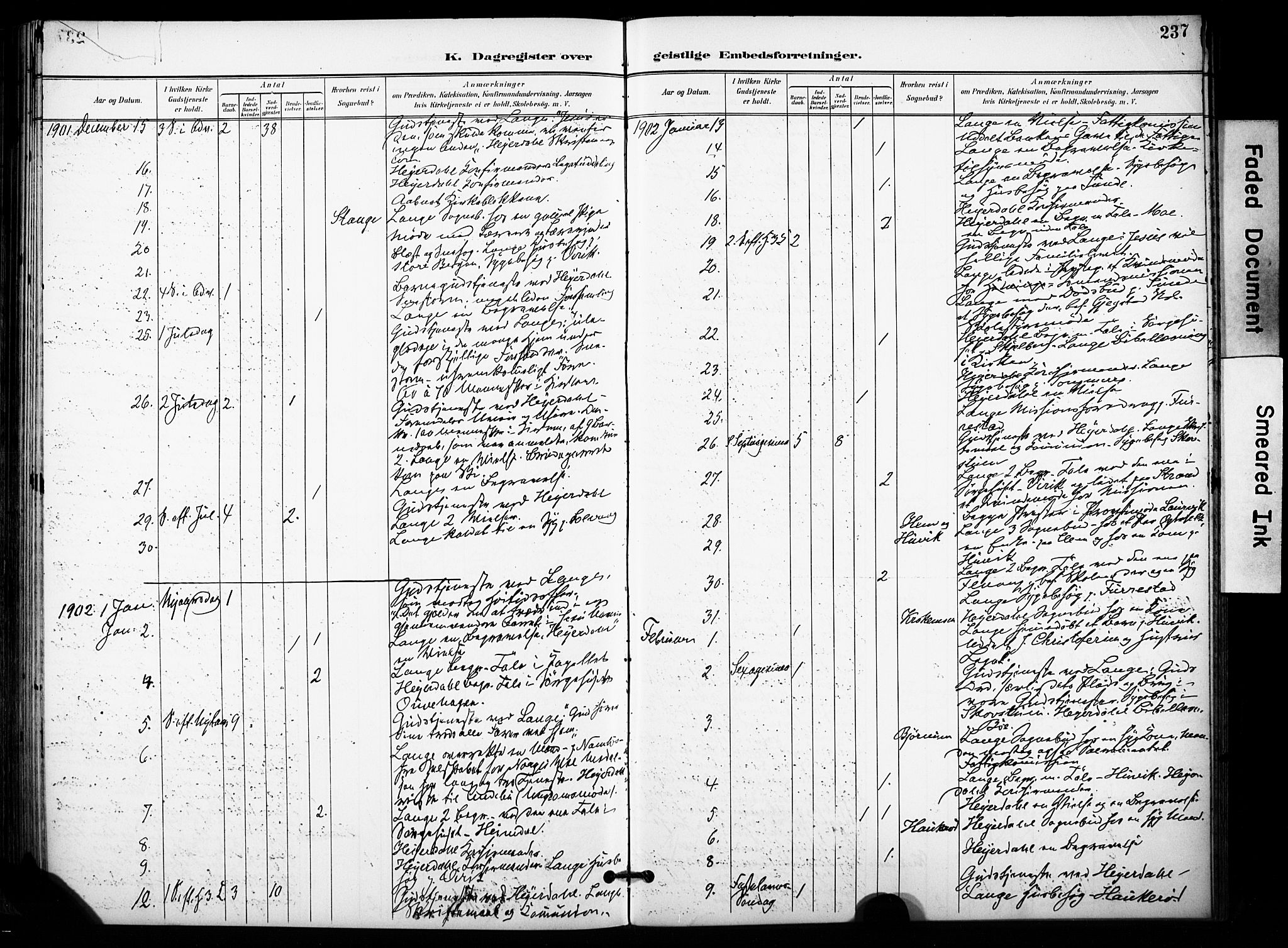 Sandar kirkebøker, SAKO/A-243/F/Fa/L0015: Parish register (official) no. 15, 1896-1907, p. 237