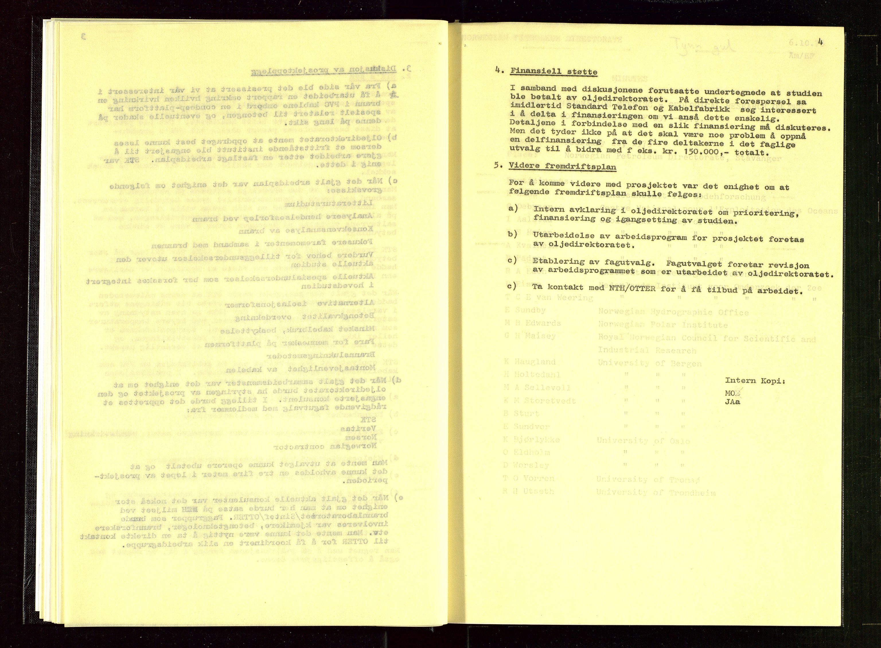 Oljedirektoratet, SAST/A-101366/Aa/L0006: Referatprotokoller, 1975