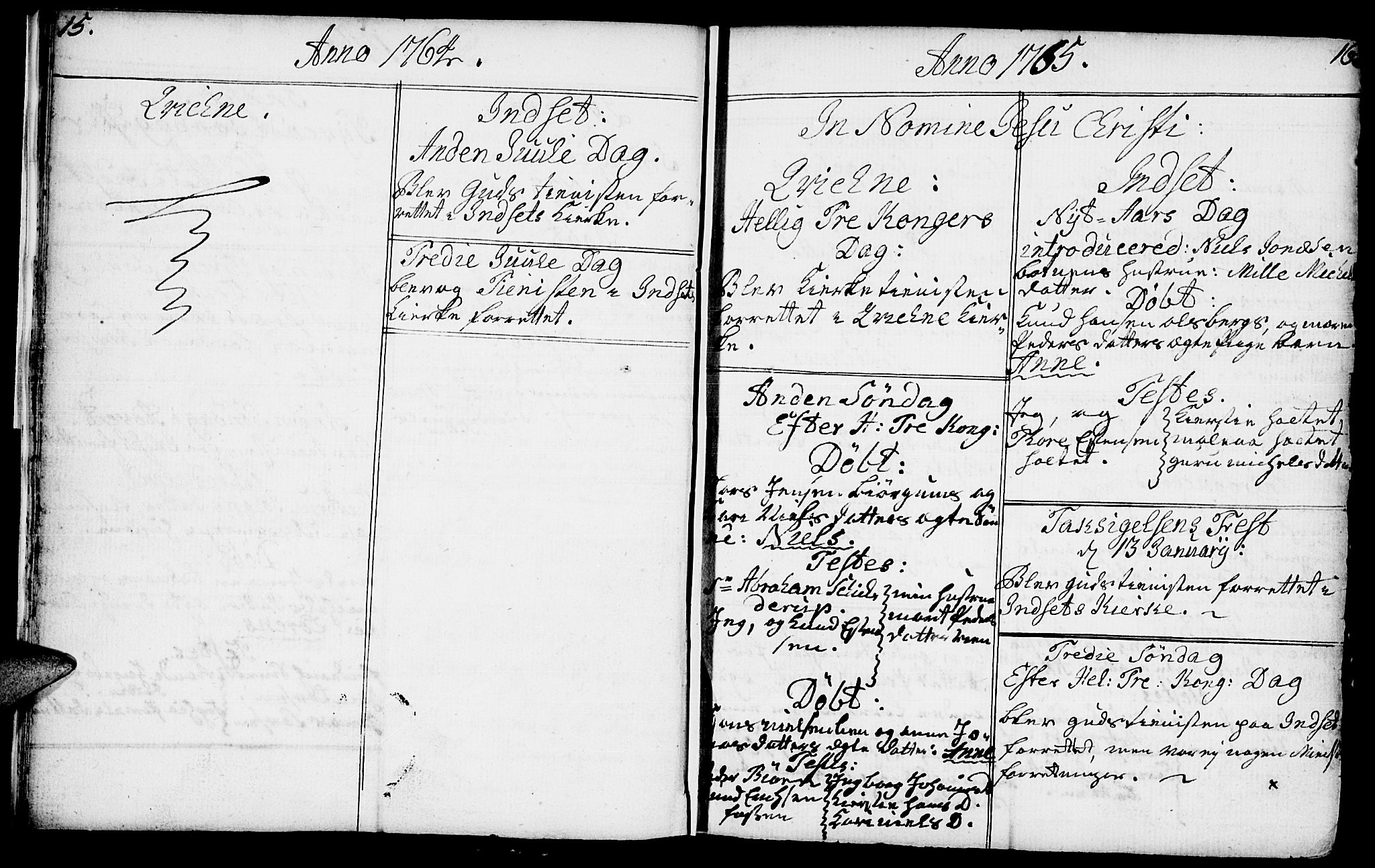 Kvikne prestekontor, SAH/PREST-064/H/Ha/Haa/L0002: Parish register (official) no. 2, 1764-1784, p. 15-16