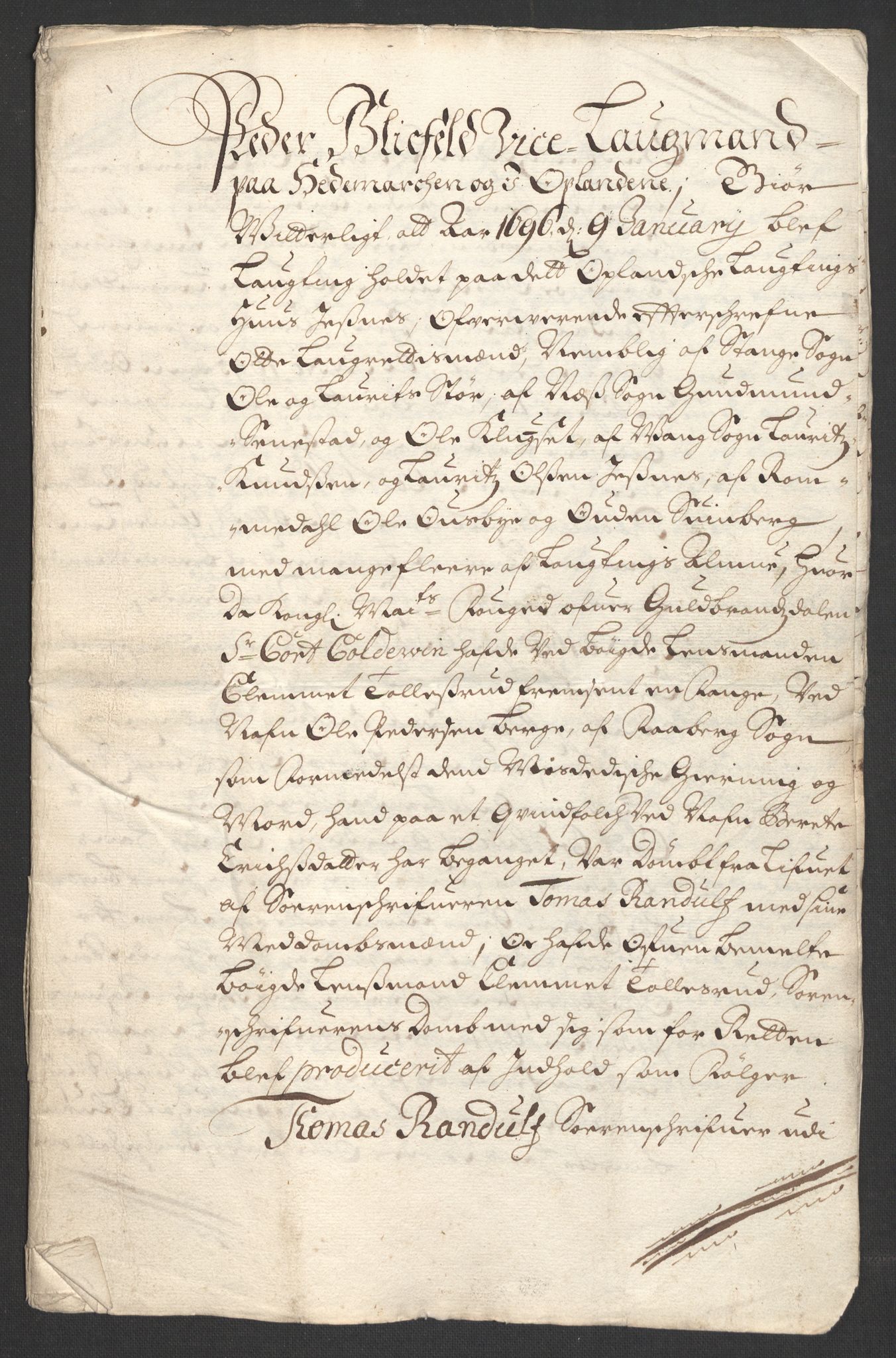 Rentekammeret inntil 1814, Reviderte regnskaper, Fogderegnskap, AV/RA-EA-4092/R17/L1170: Fogderegnskap Gudbrandsdal, 1696-1697, p. 148