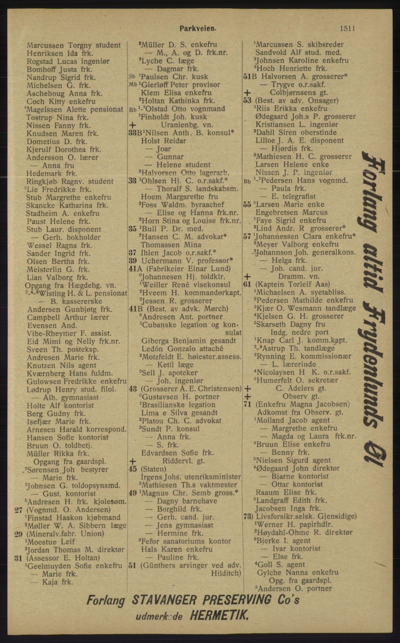 Kristiania/Oslo adressebok, PUBL/-, 1913, p. 1467