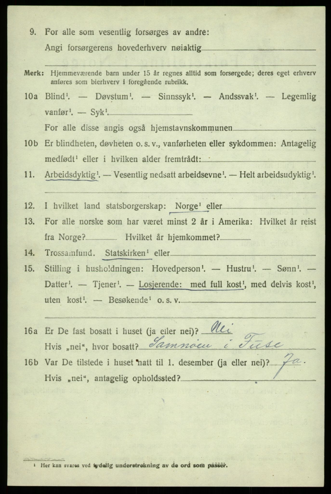 SAB, 1920 census for Os, 1920, p. 3371