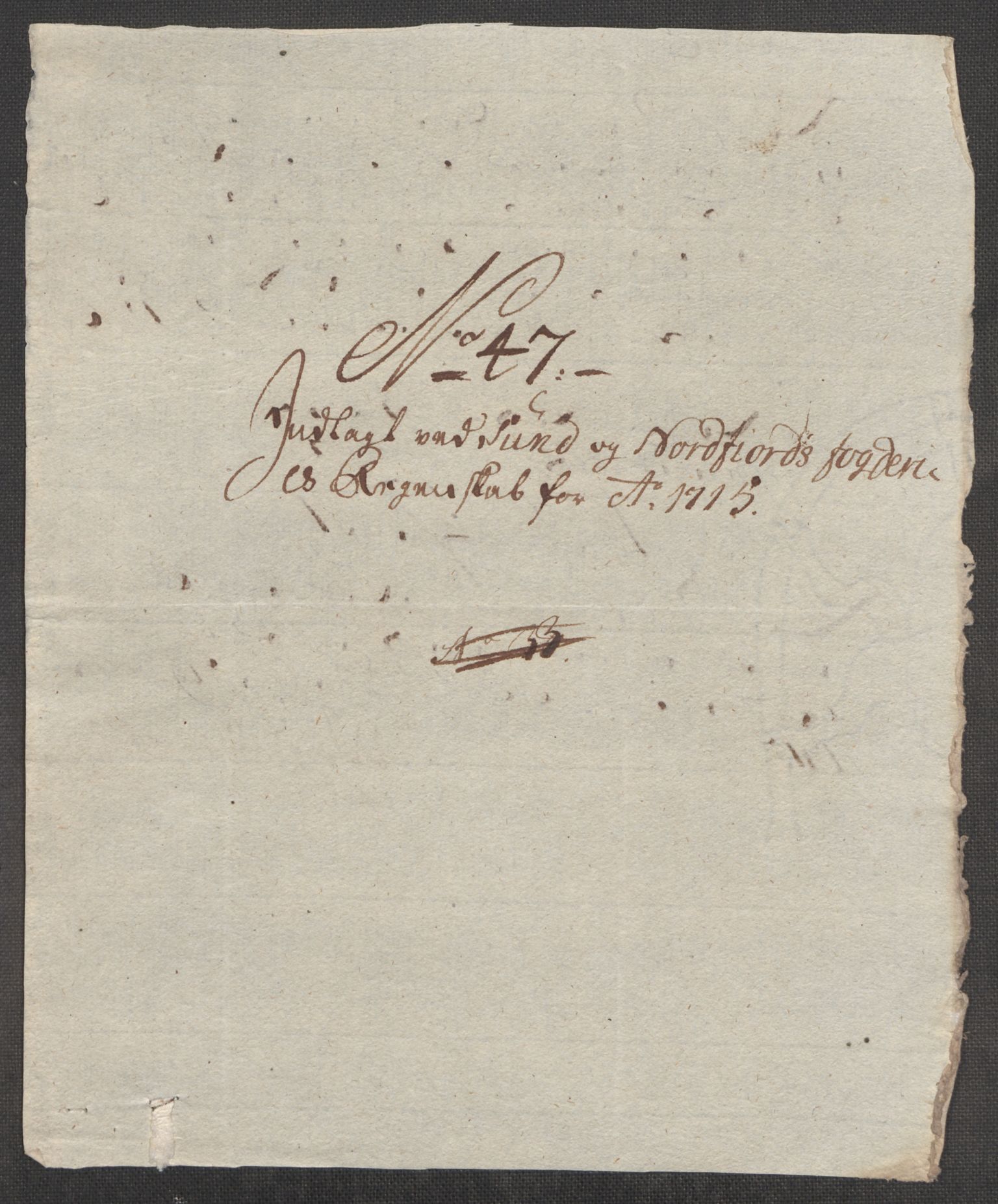 Rentekammeret inntil 1814, Reviderte regnskaper, Fogderegnskap, AV/RA-EA-4092/R53/L3439: Fogderegnskap Sunn- og Nordfjord, 1715, p. 540